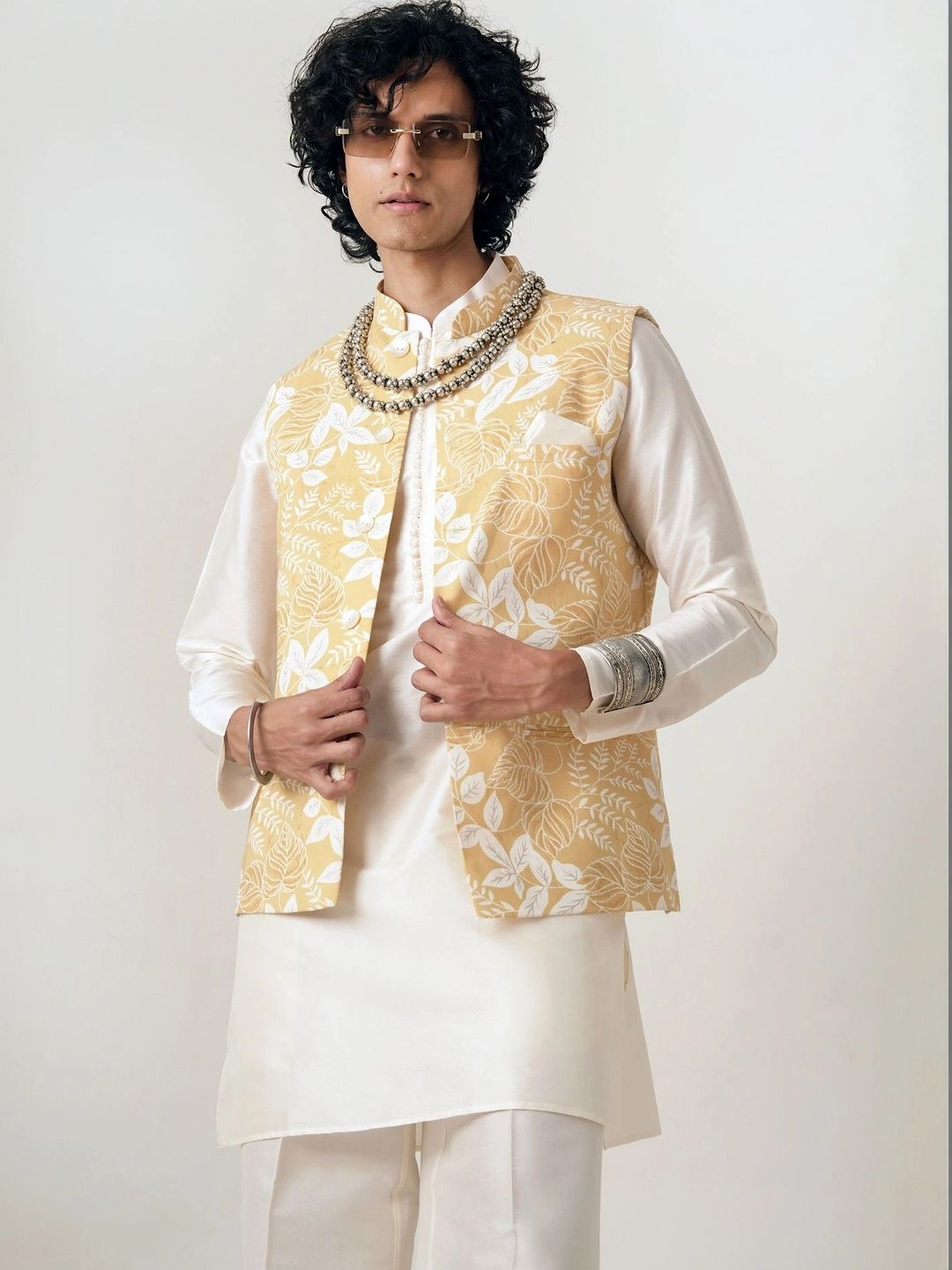 KISAH Printed Cotton Woven Nehru Jacket-picture-24