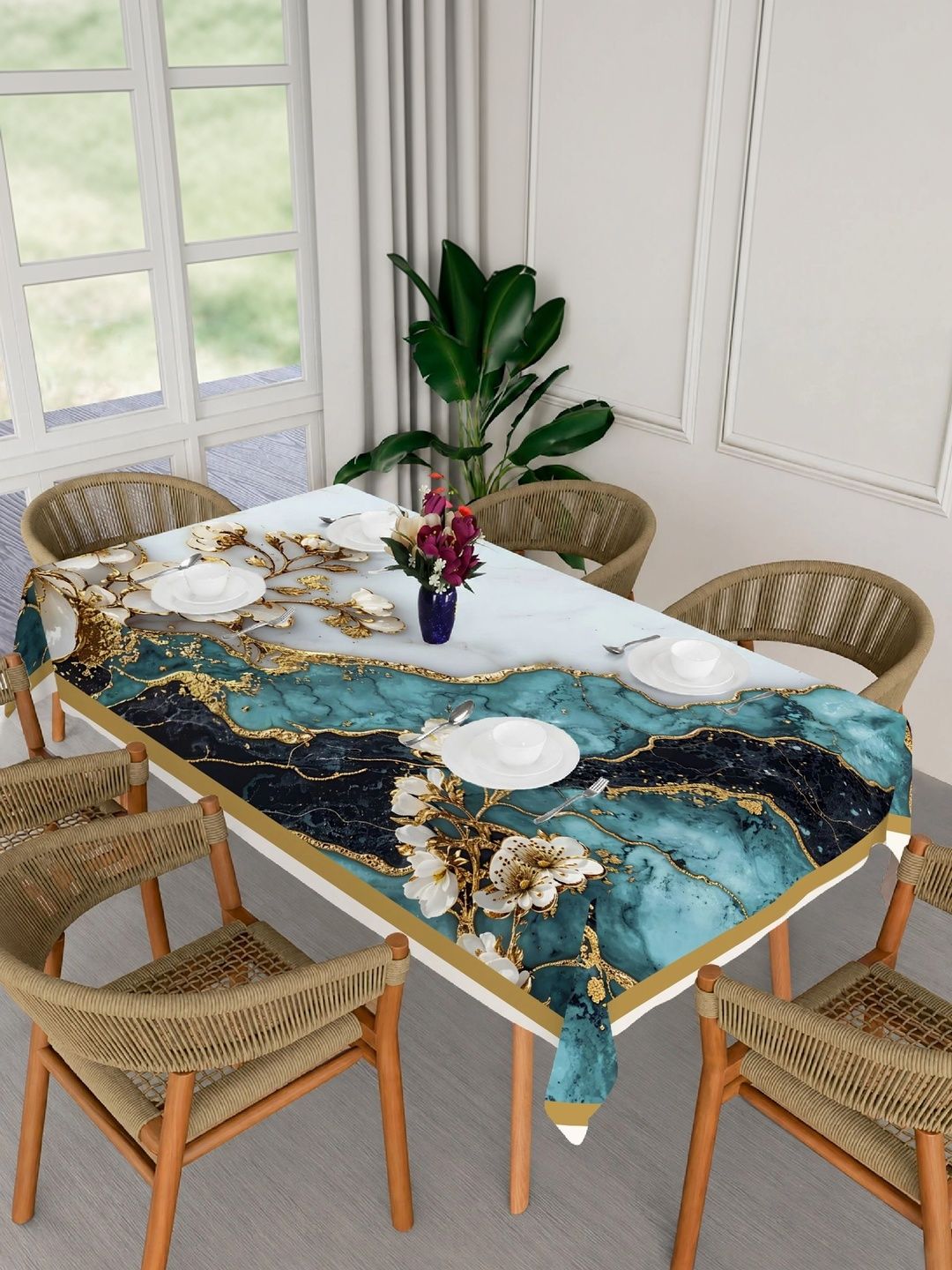 HOLLYWOOD STYLES White 6-Seater Table Cover-picture-22