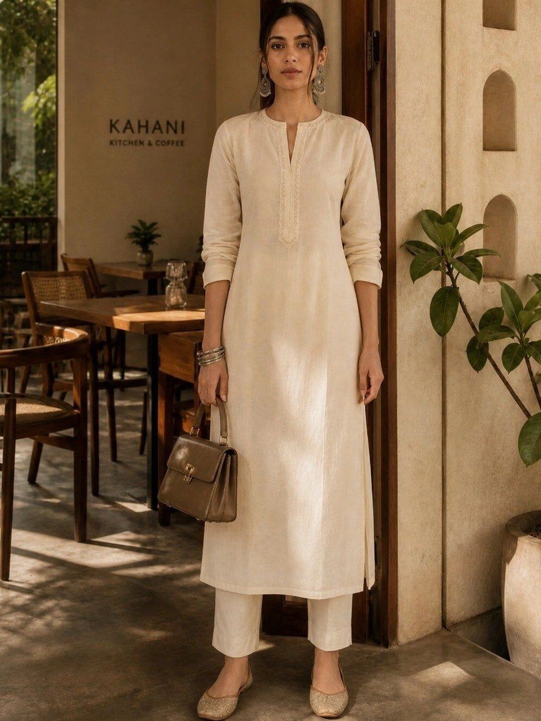 Women Basket Women Regular Thread Work Pure Cotton Kurta with Trousers-picture-20