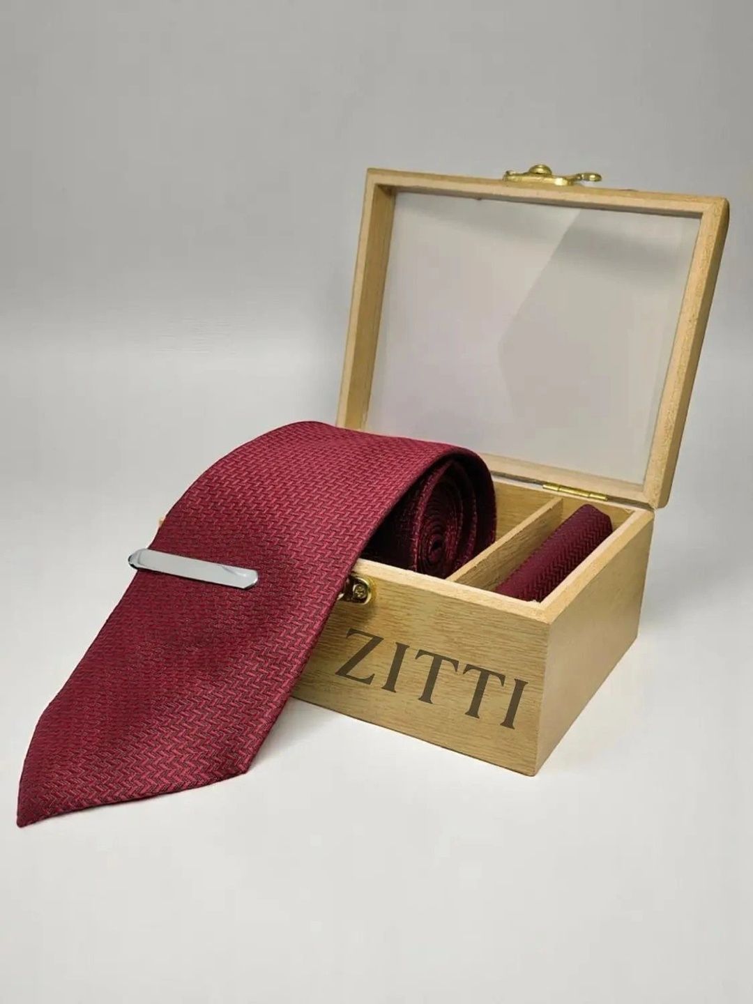 ZITTI Men Woven Design Broad Tie-picture-33