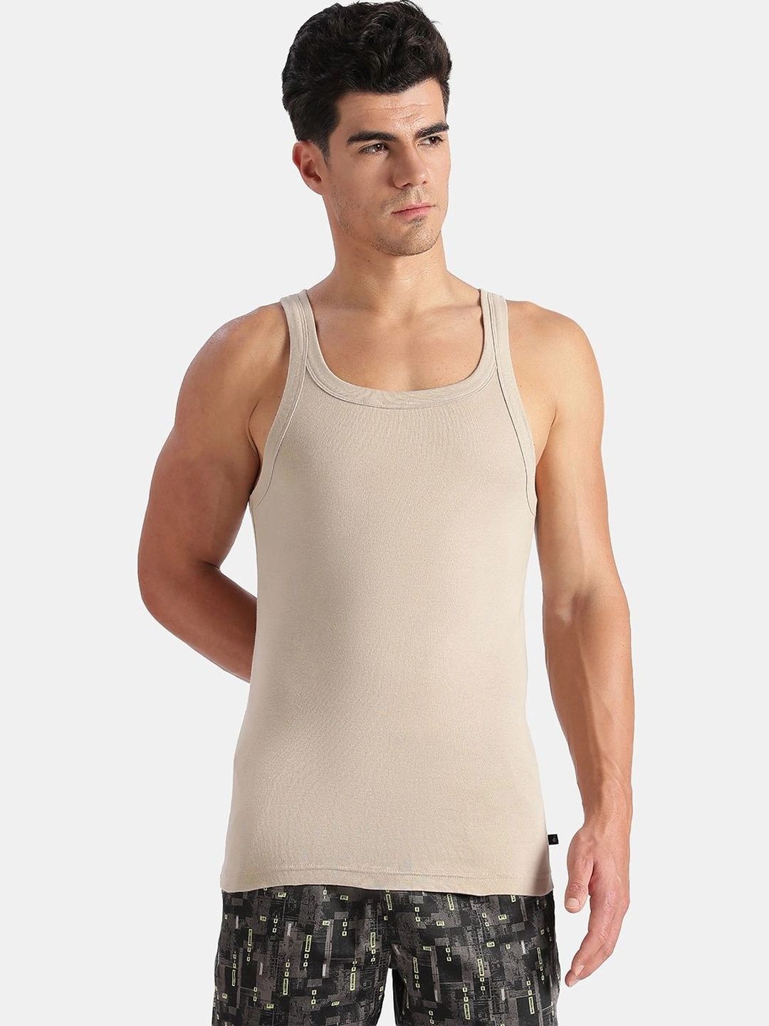 Super Combed Cotton Rib Square Neck Gym Vest - US26-image-39