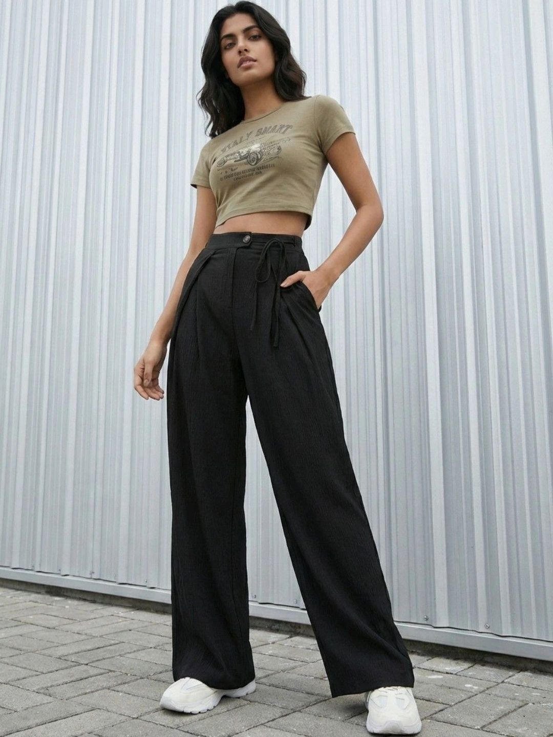 GIRL CNTRL Women Comfort Easy Wash Culottes Trousers-picture-49