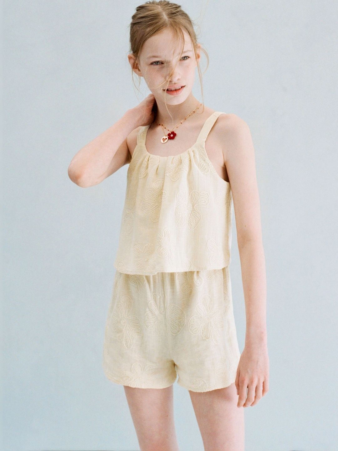 Mango Kids Girls Pure Cotton with Embroidered Jumpsuit-picture-31