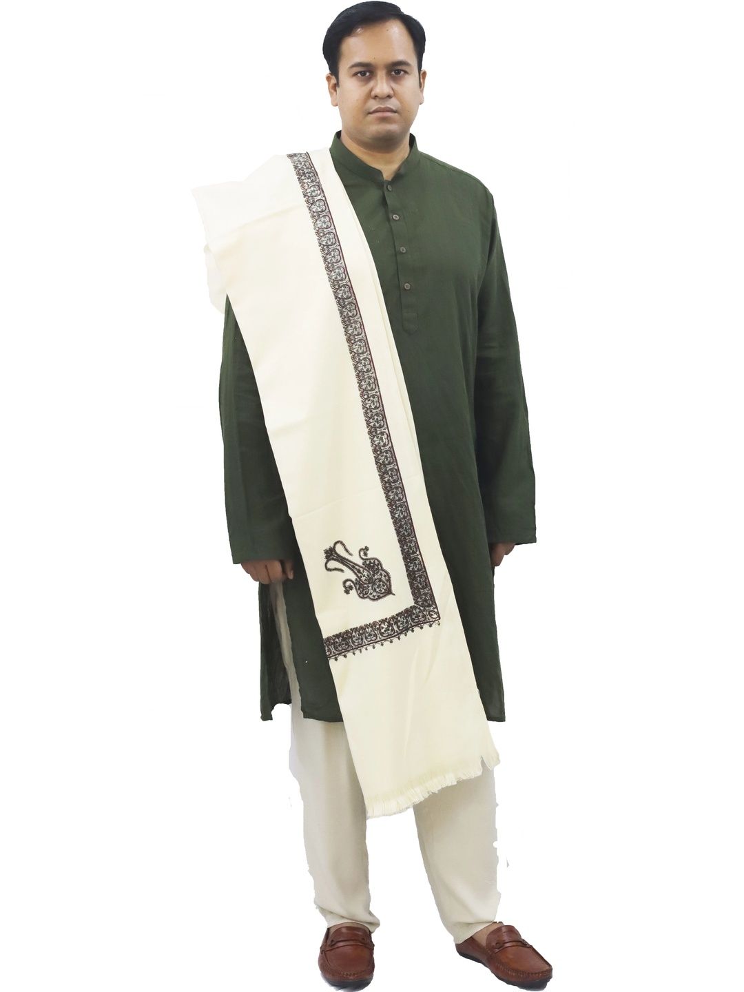 KAVIM Women Ethnic Motifs Embroidered Shawl-image-41