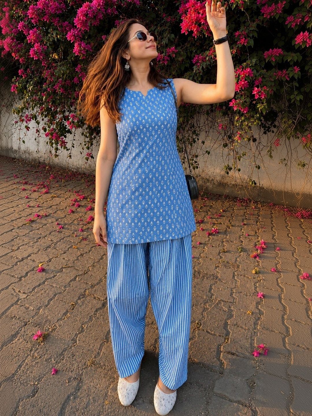 MANOJAVA Women Ethnic Motifs Printed Regular Kurta with Patiala-picture-18