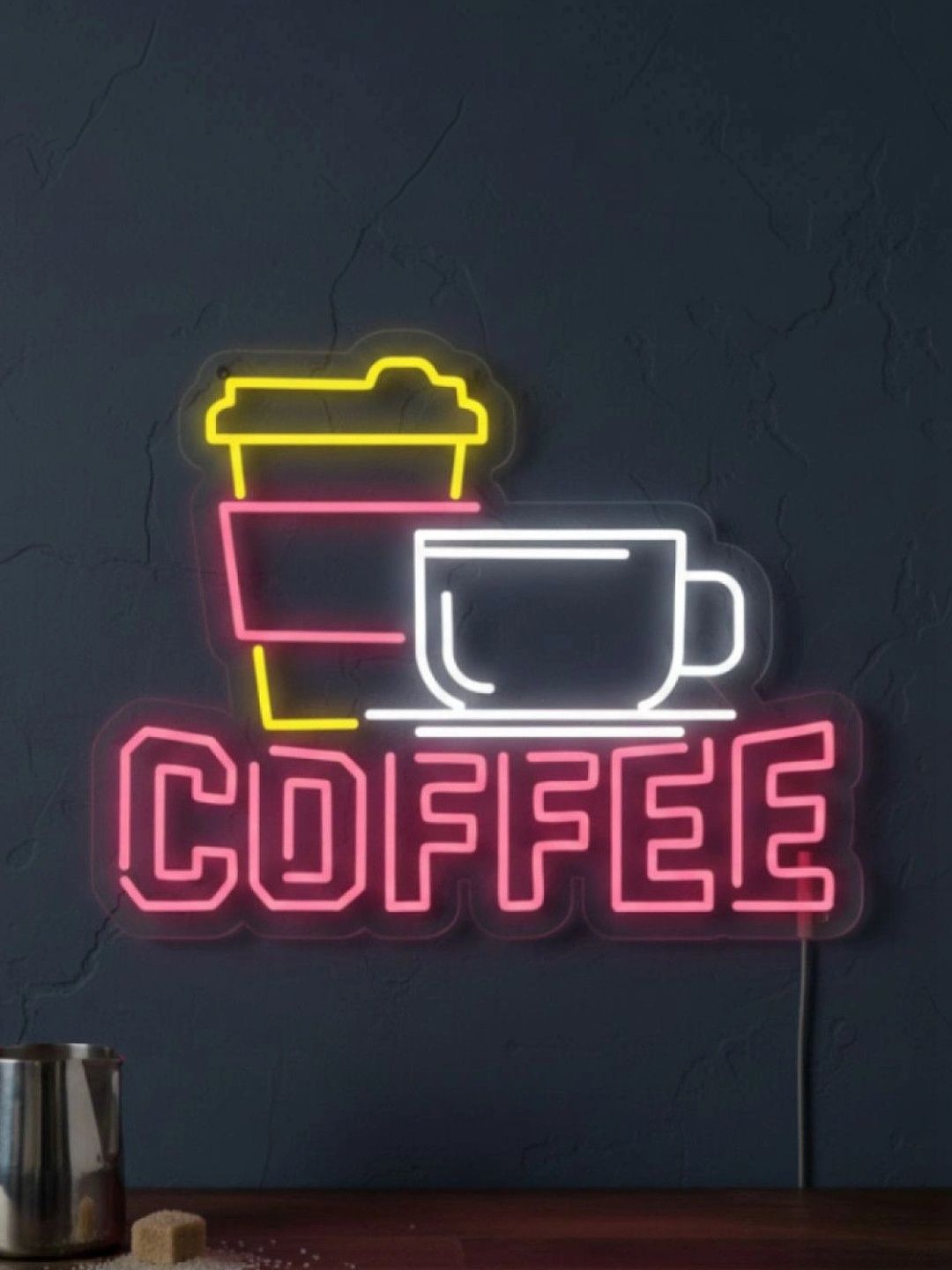 Custom Neon Pink & White Coffee Neon Sign-image-24