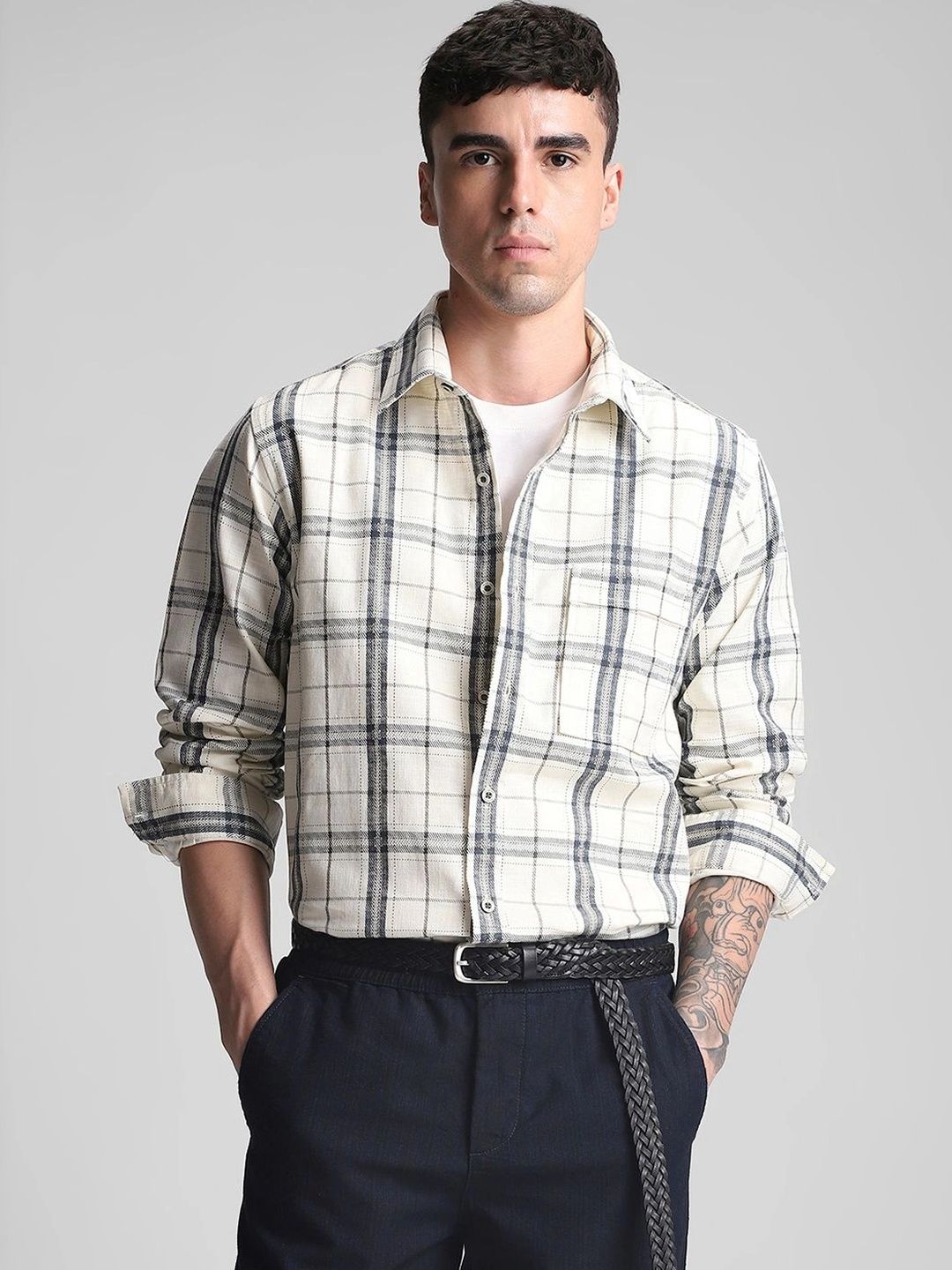 Klub Fox Men Checked Casual Shirt-image-46