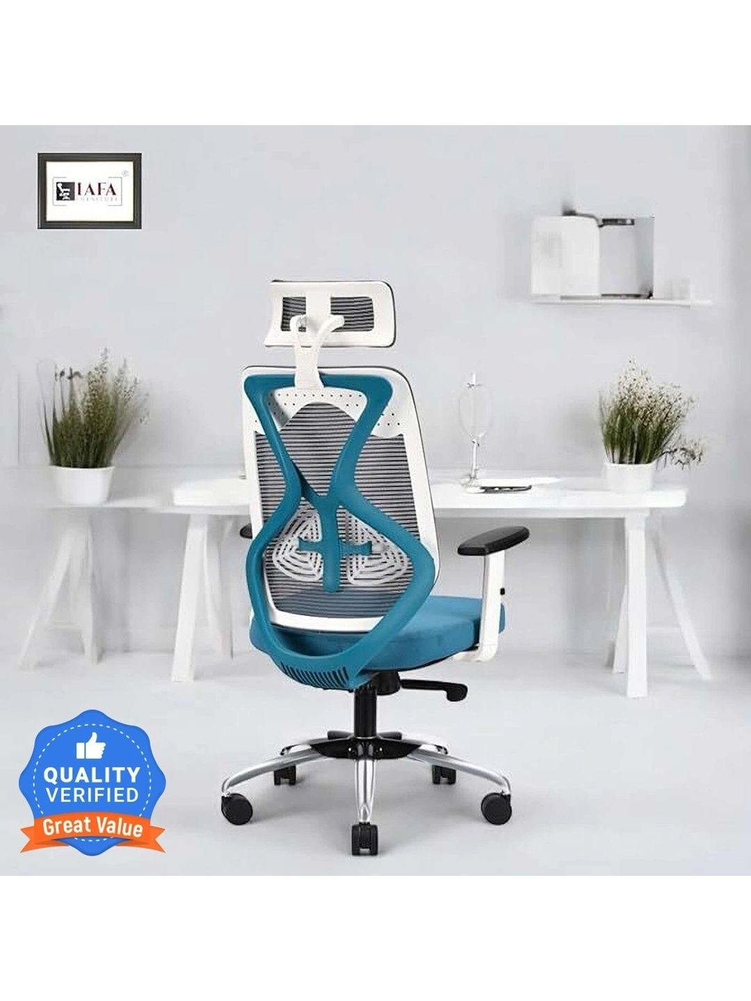 COZY CUB Sea Green Adjustable Seat Height Study Arm Chair Study Chair-picture-58
