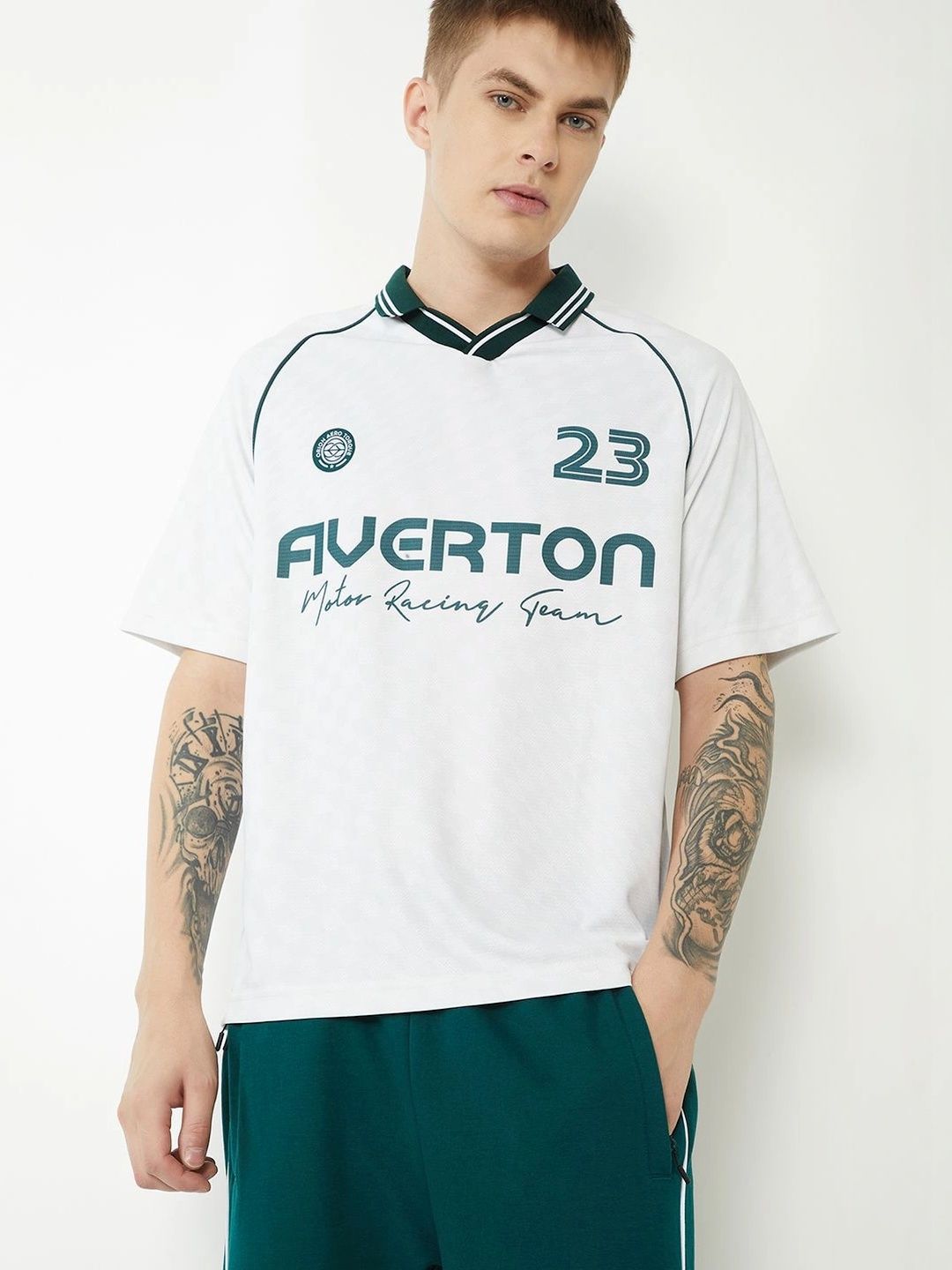 max Men Brand Logo Printed Polo Collar Cotton T-shirt-image-28