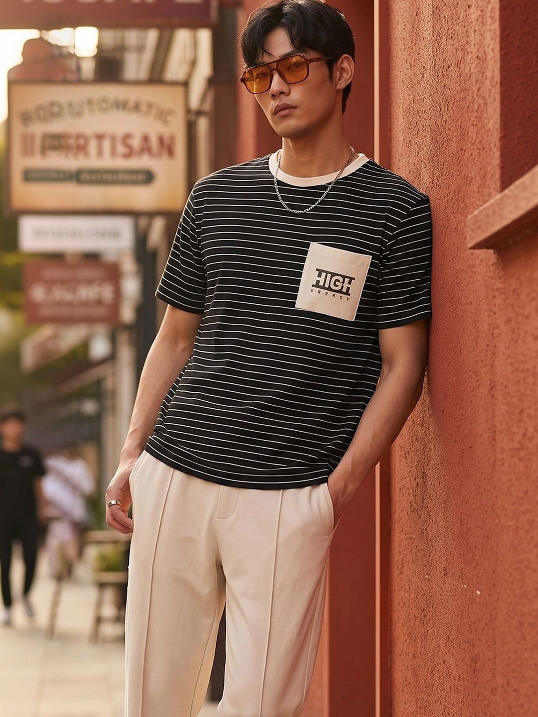 max Men Striped Pockets T-shirt-picture-24