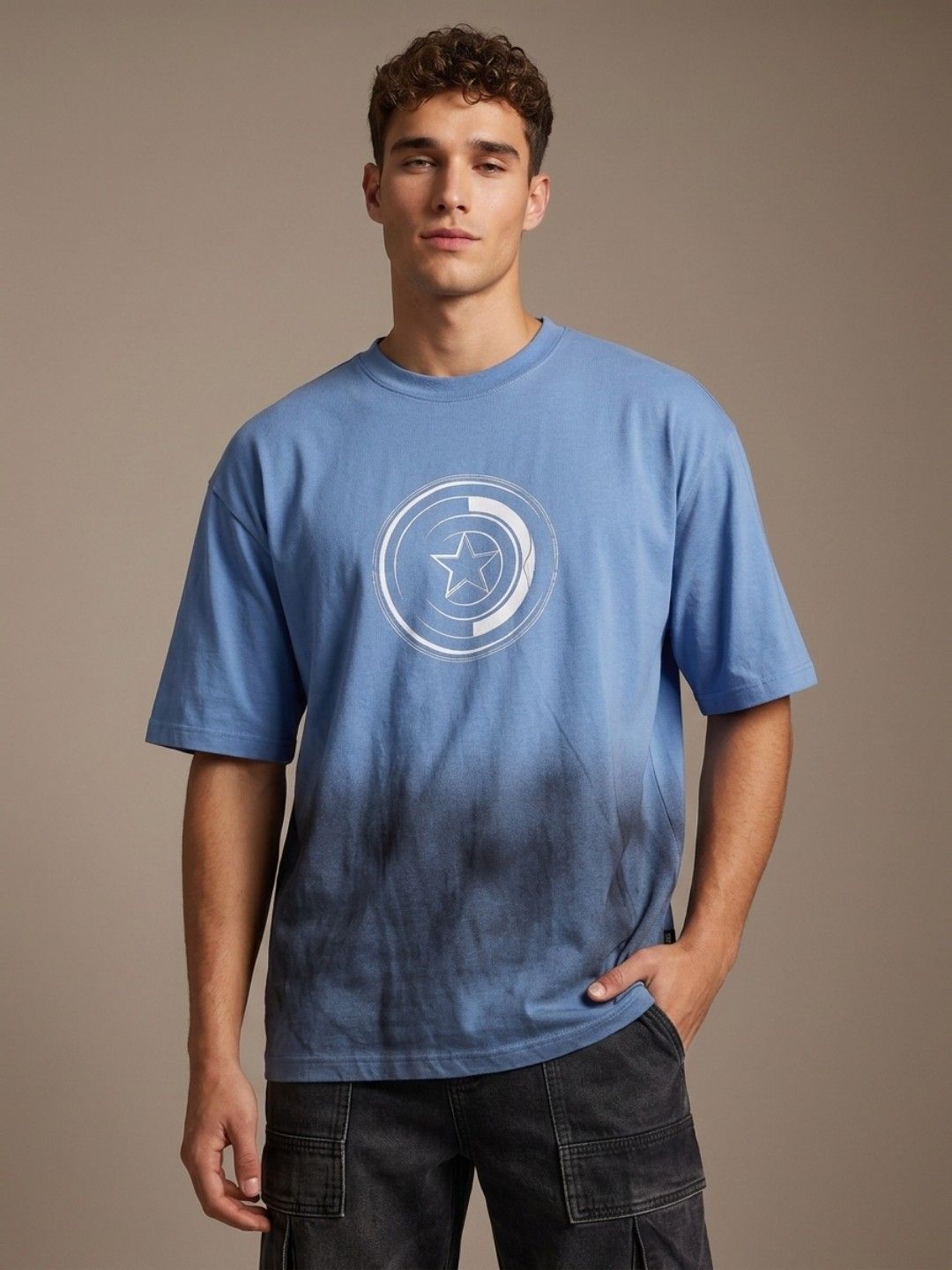 Captain America Printed Oversized T-shirt-image-49