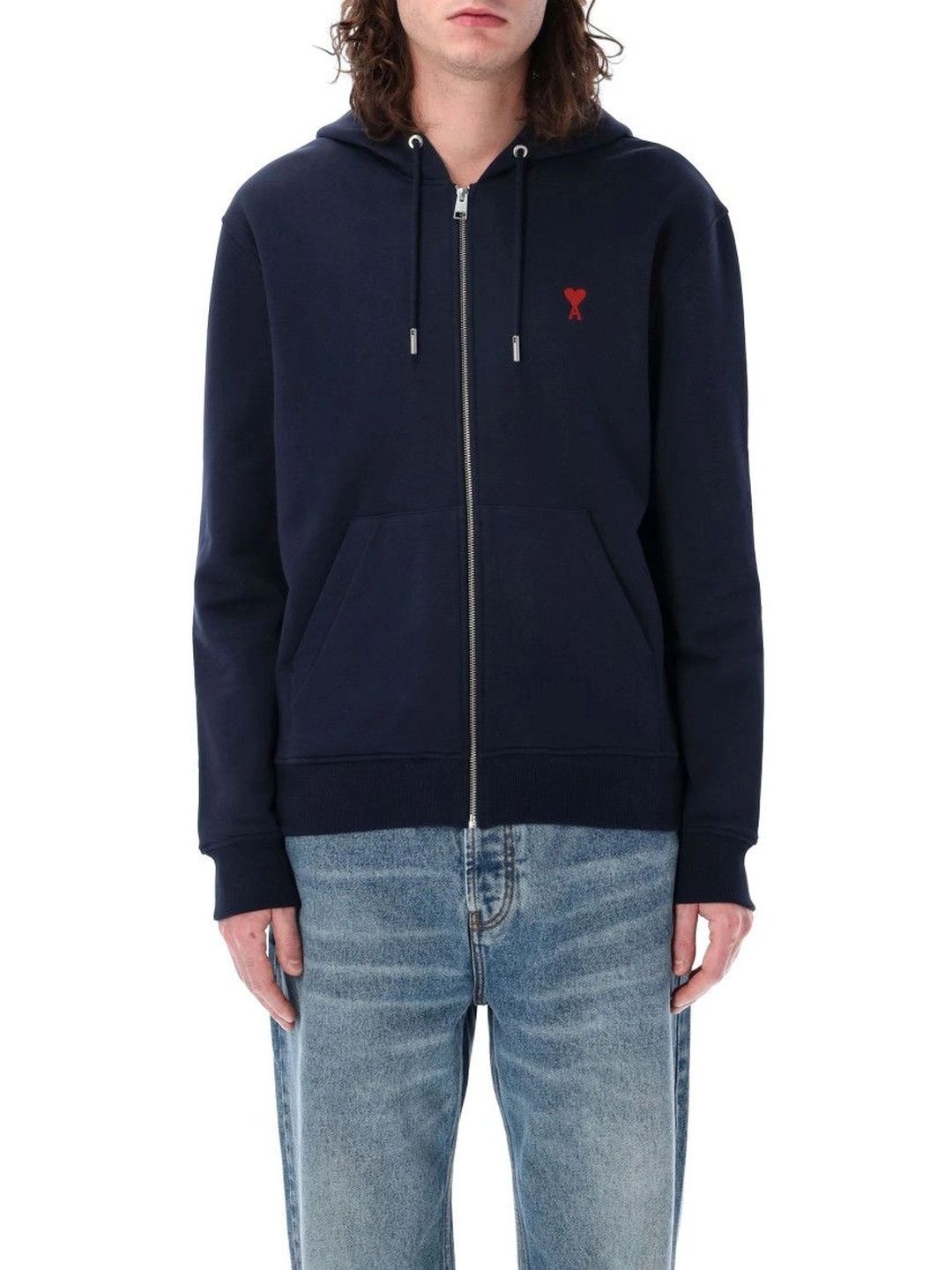 ami paris Blue Zip-Up Hoodie-picture-18