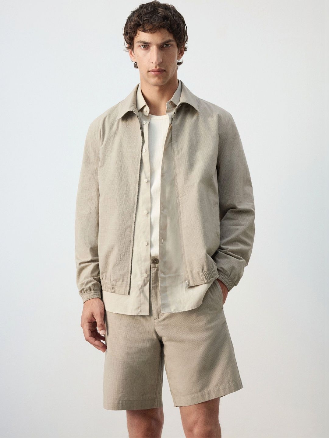 MANGO MAN Pure Cotton Textured Tailored Jacket-picture-40