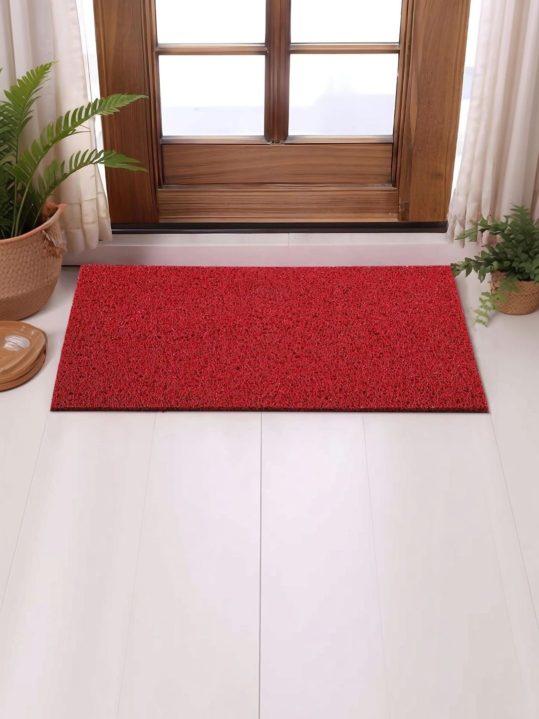 FabMarts Red Durable Anti-Skid Doormats-picture-4