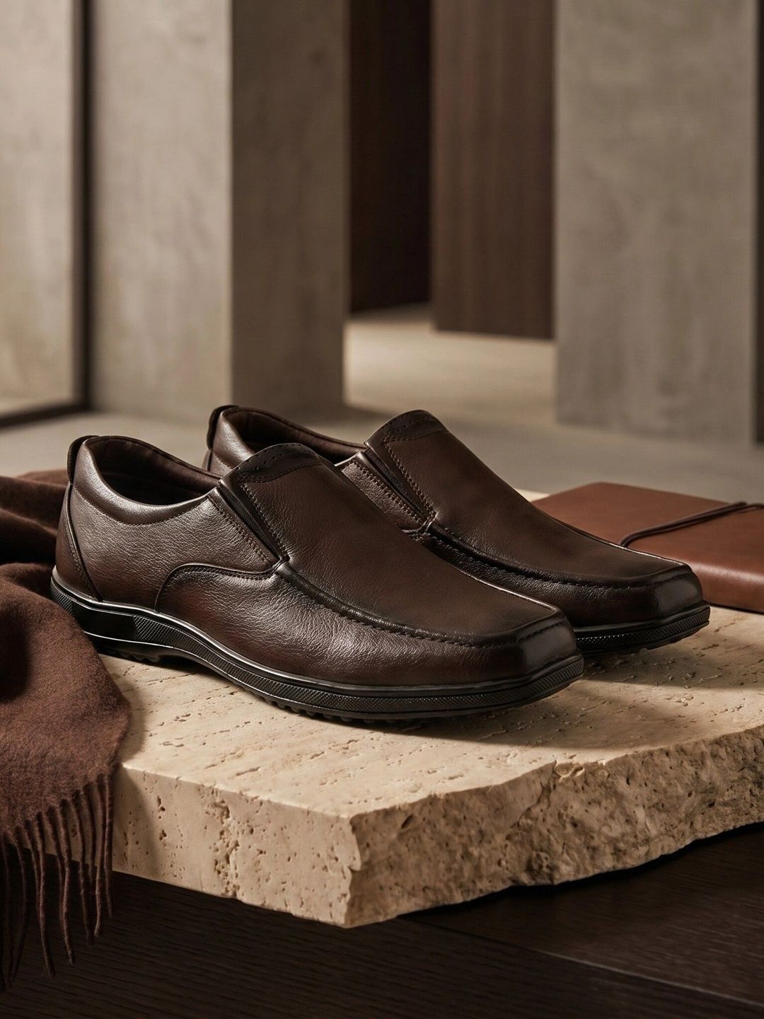 INVICTUS Men Square Toe Formal Slip-On Shoes-image-25