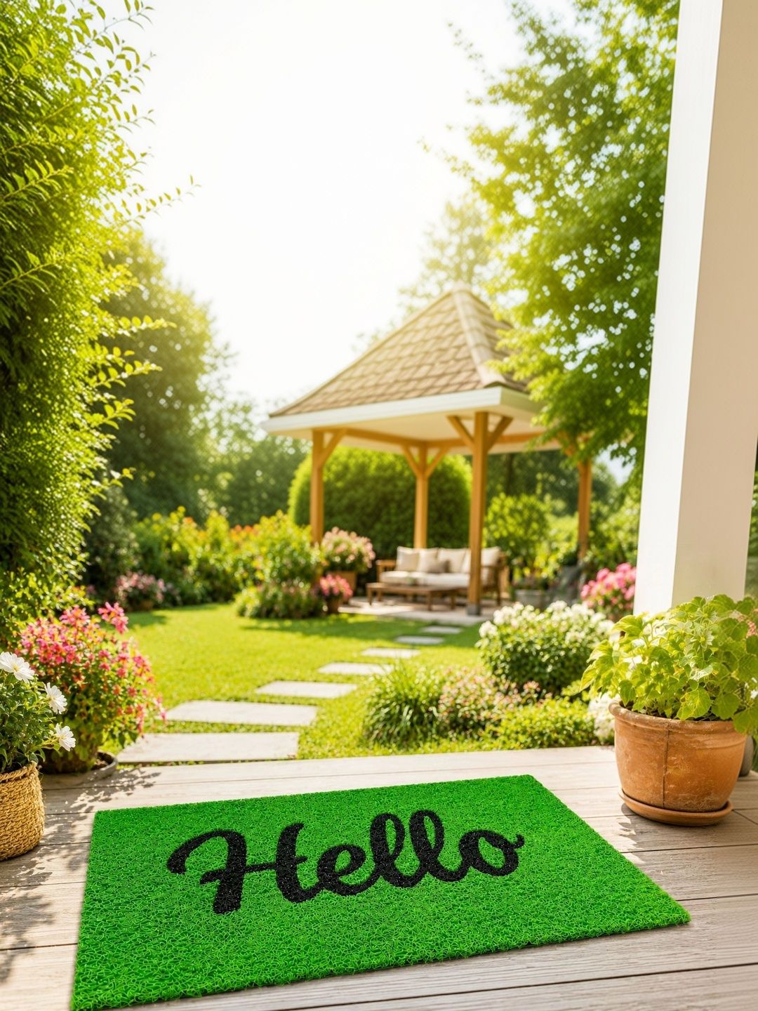 FabMarts Green Durable Anti-Skid Doormats-picture-6