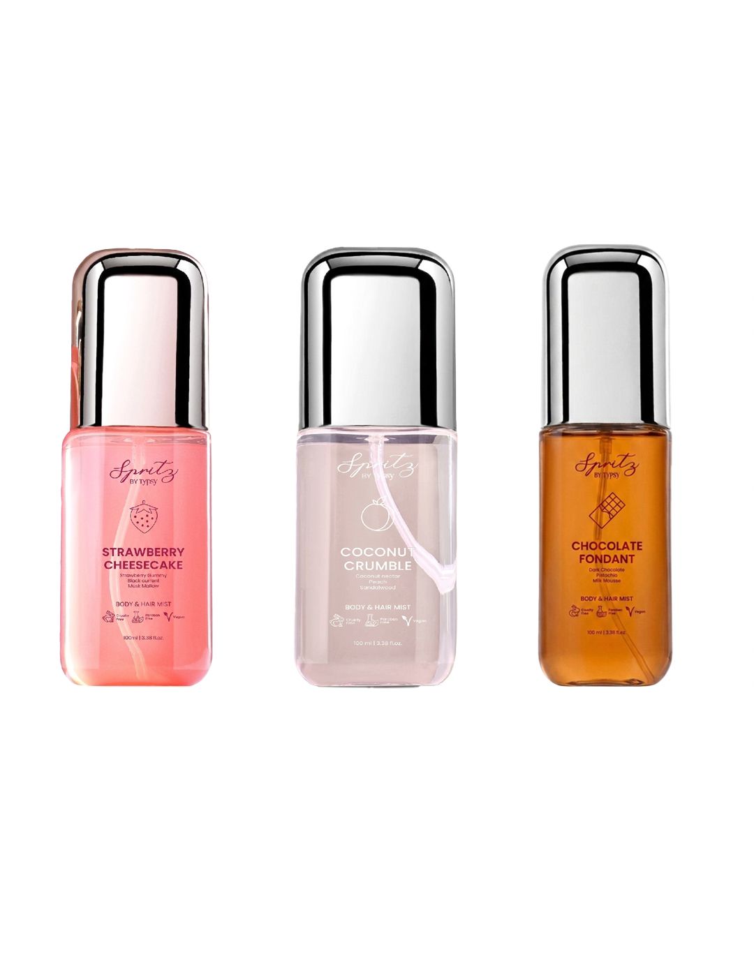 Spritz By Typsy 3Pc Strawberry Cheesecake Coconut Crumble &Chocolate Fondant Body Mist-image-41