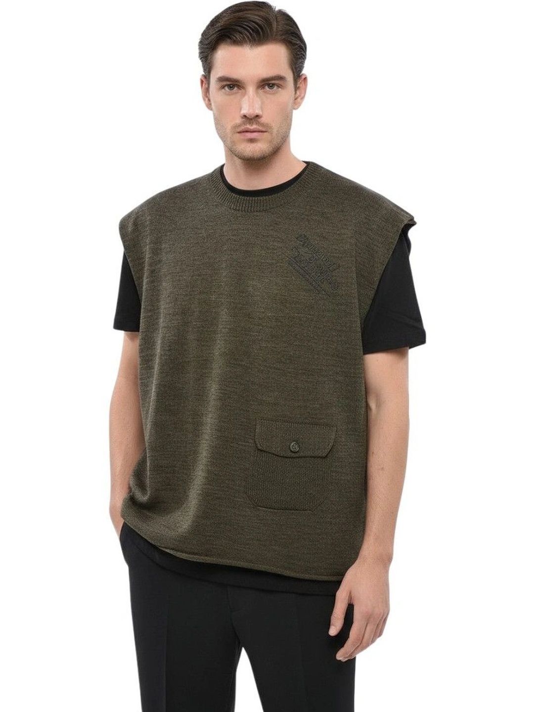 dsquared2 Green Crew Neck Vest-picture-17