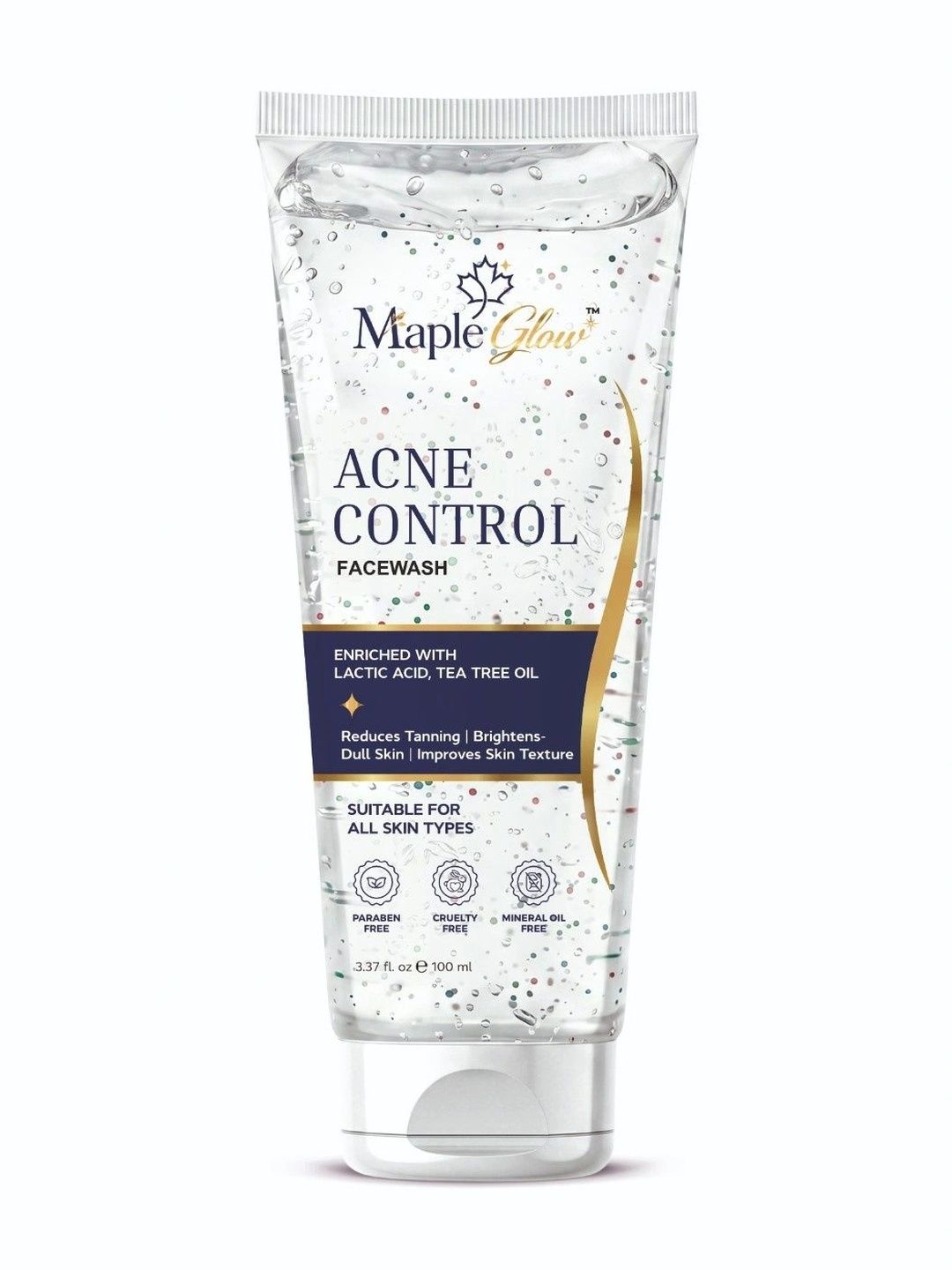 MAPLE GLOW Acne Control Facewash with Lactic Acid & Tea Tree Oil - 100 ml-image-13