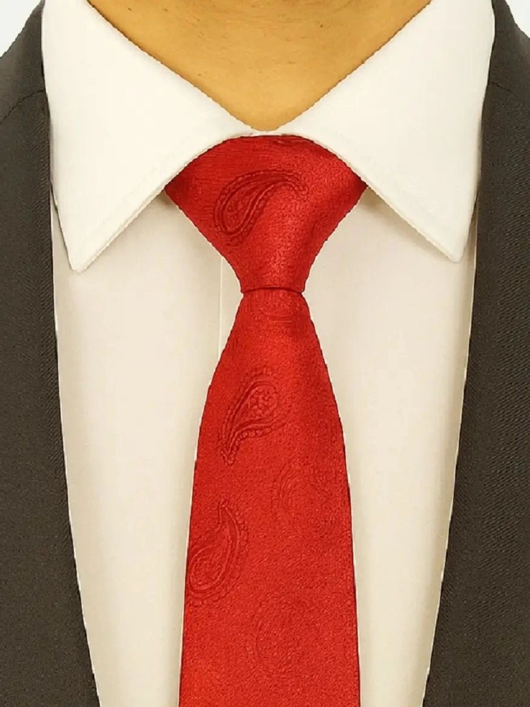 ZITTI Men Woven Design Broad Tie-picture-28