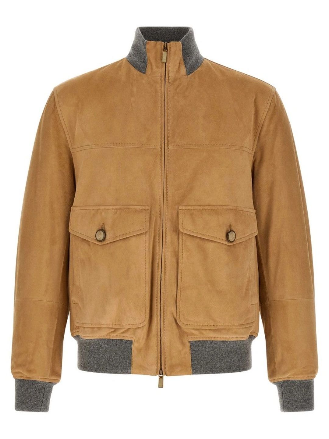 Brunello Cucinelli Men Leather Bomber Jacket-picture-35