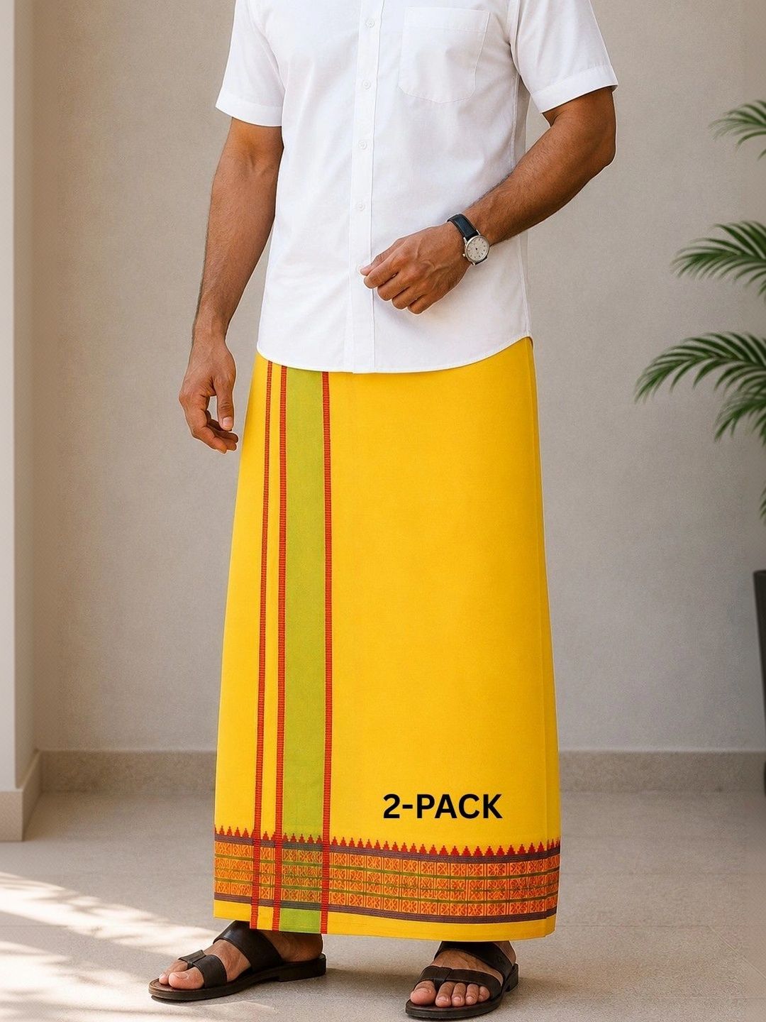 Sharan Elegance Men Printed Cotton Dhoti Dhotis-picture-14