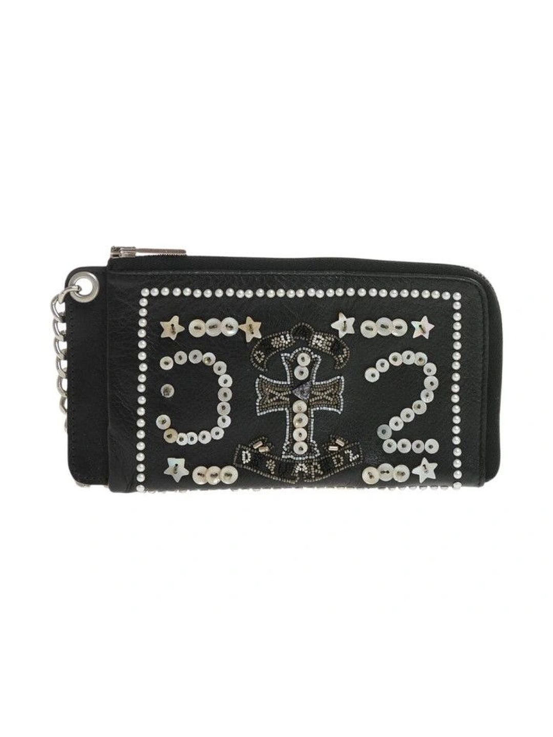 dsquared2 Black Vintage-Effect Embellished Wallet-picture-15