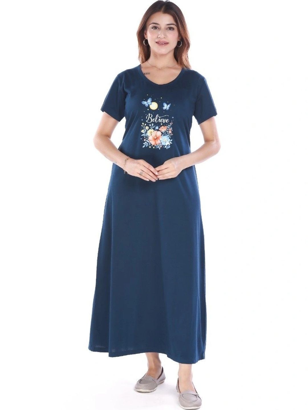E-MAX Printed Maxi Nightdress-picture-35