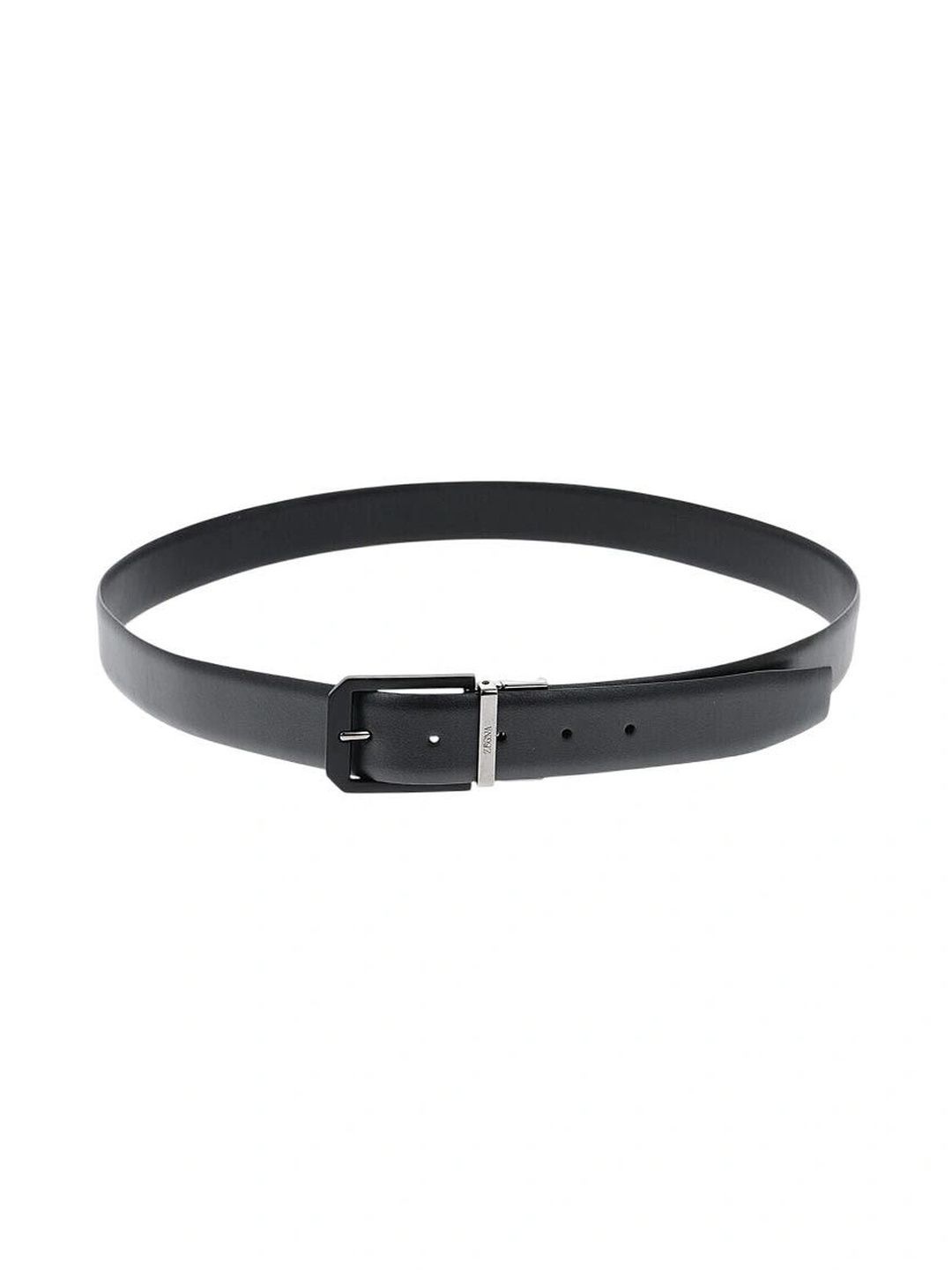 zegna Black Leather Reversible Belt-picture-35