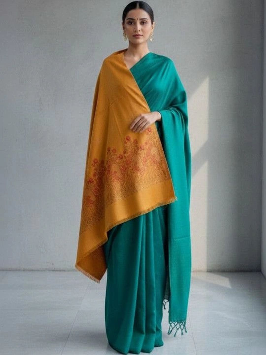 Sangria Women Ethnic Motifs Woven Design Shawl-image-37
