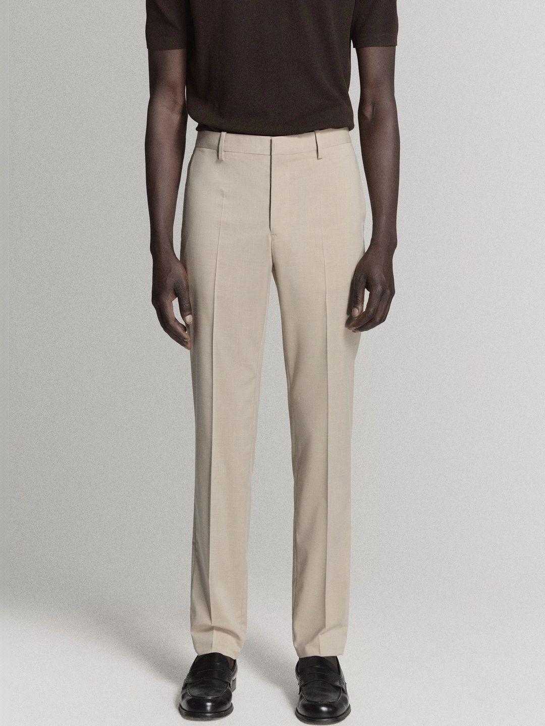 MANGO MAN Men Mid Rise Flat Front Trousers-picture-34
