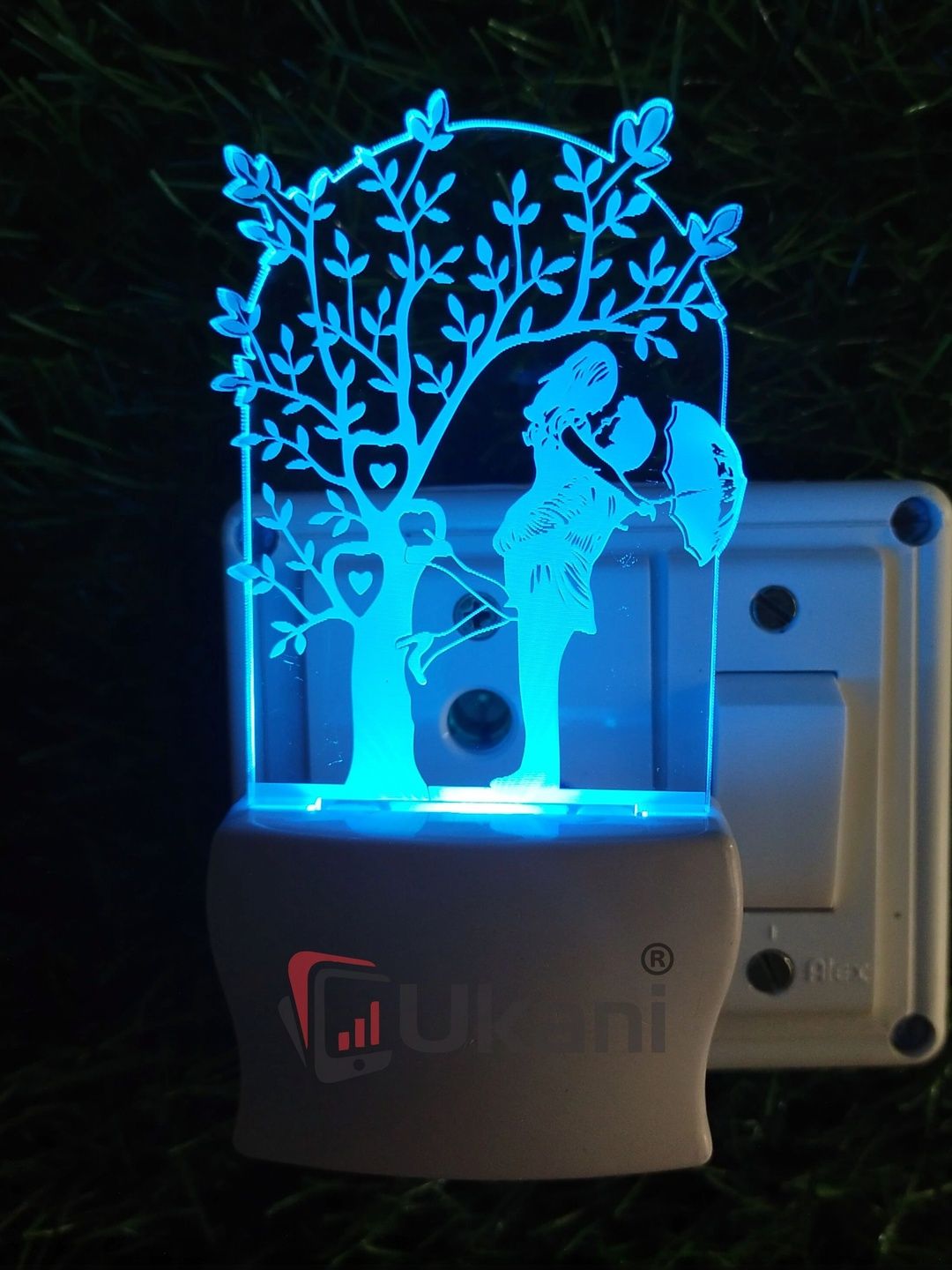 Ukani Multicoloured Textured Acrylic Abstract Shaped Table Lamp-image-26