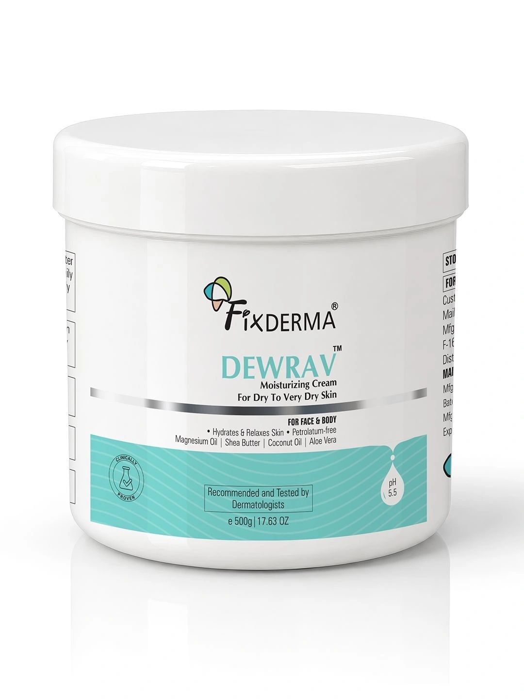 FIXDERMA Dewrav Moisturizing Cream For Face & Body -500 g-image-44