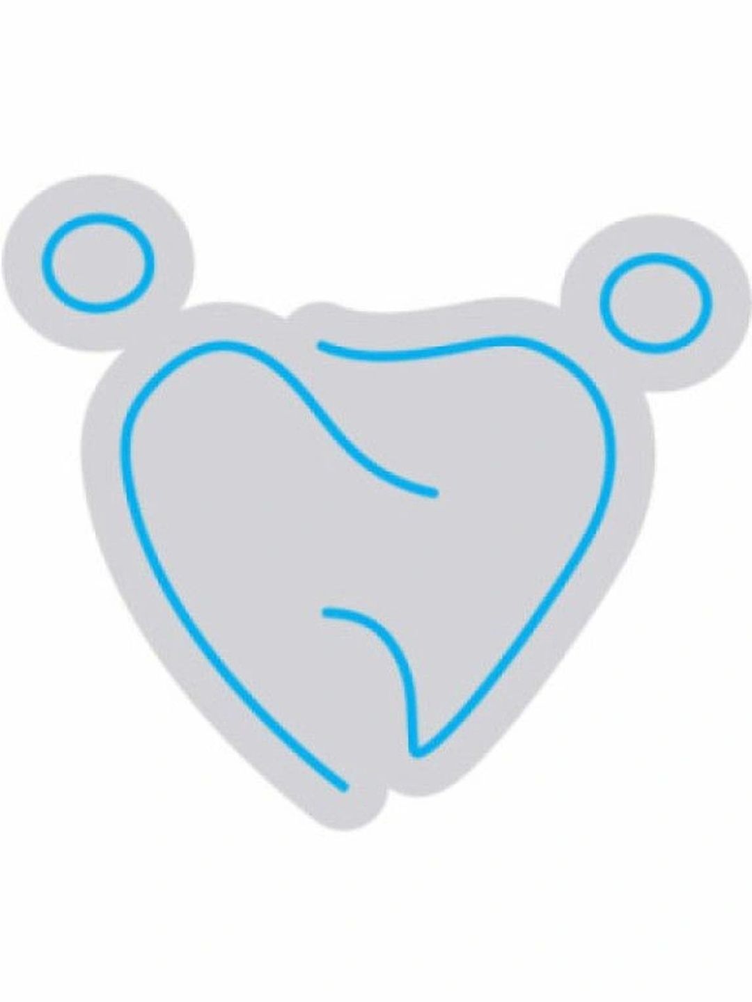 Custom Neon Transparent & blue Bear Face Neon Sign-picture-11