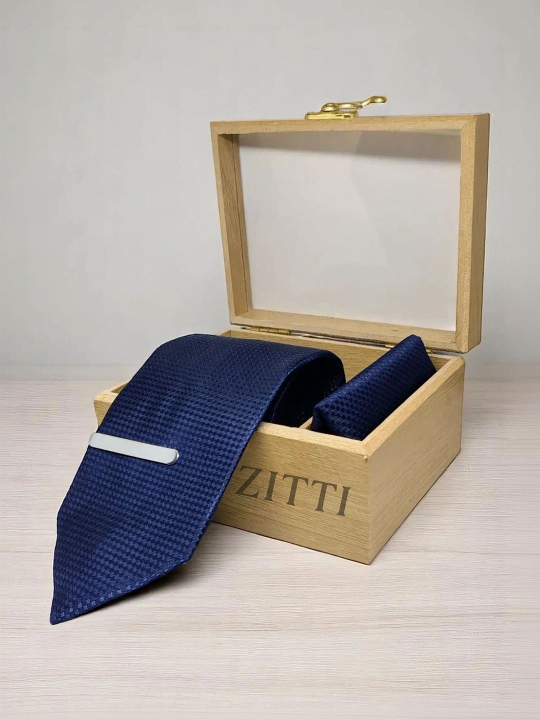 ZITTI Men Woven Design Broad Tie-picture-23