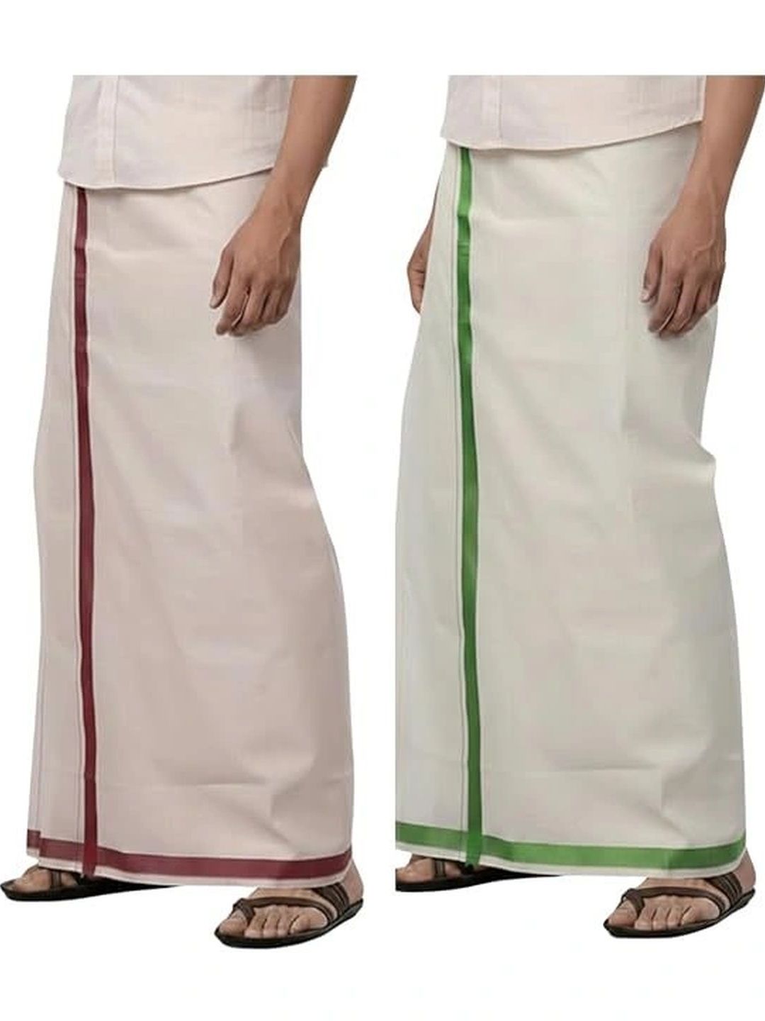 Hornbill Enterprises Men Striped Cotton Dhoti Dhotis-picture-36