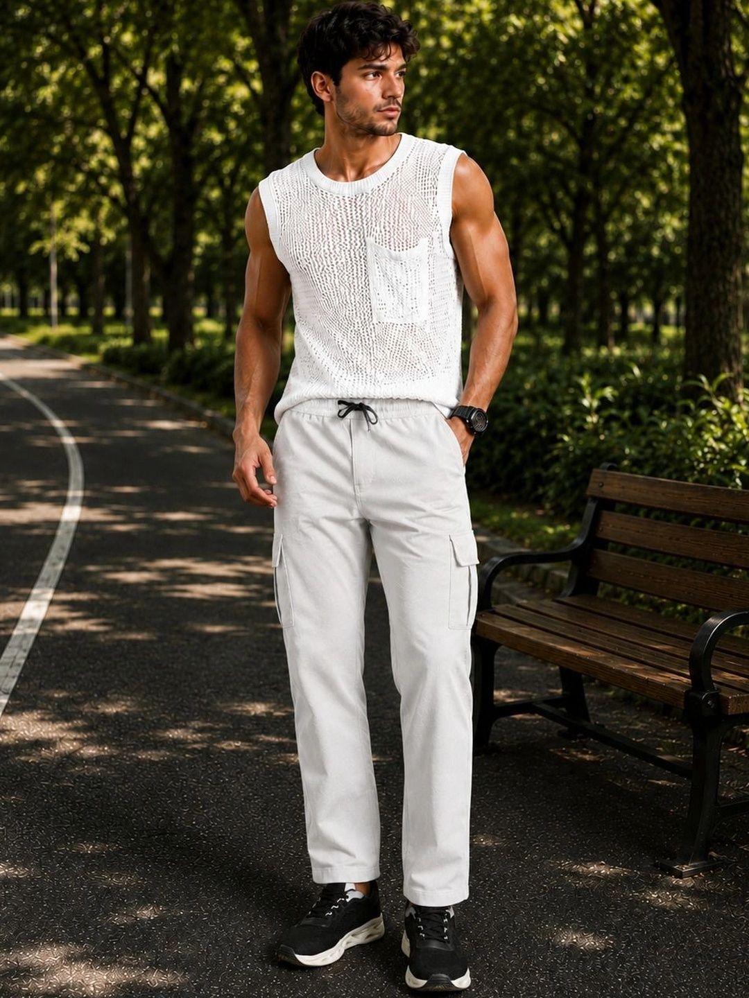 THE BEETEL HOUSE Men Smart Trousers-picture-13