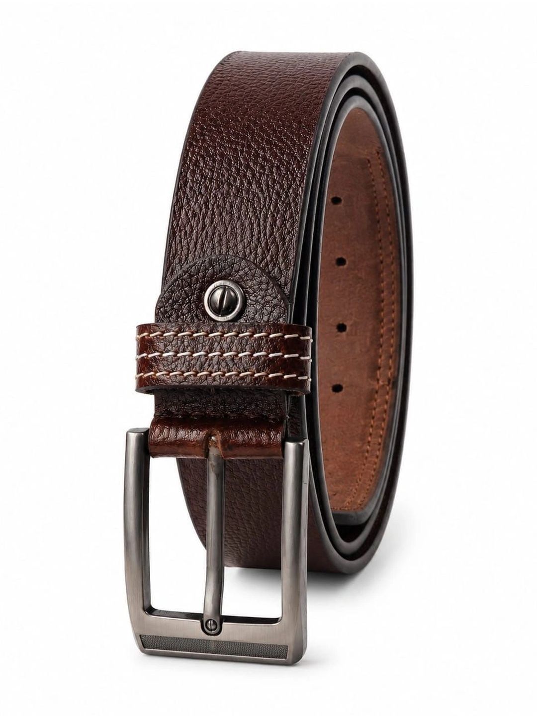 FALVIAN Men Textured Leather Formal Belt-picture-25