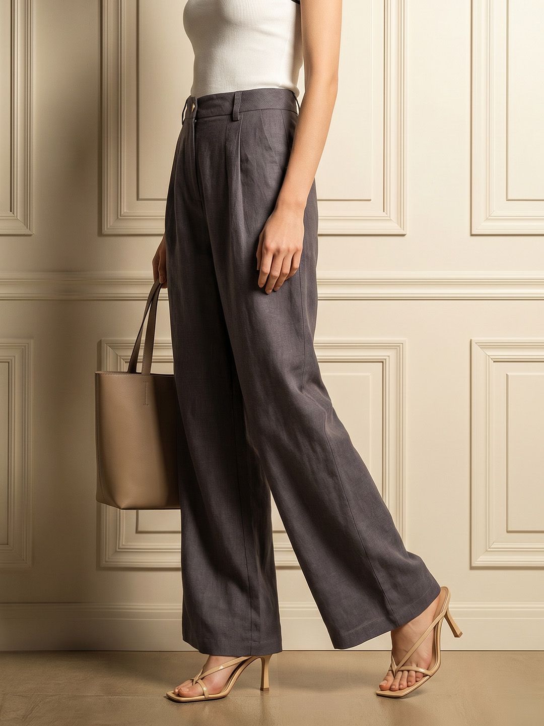 Chemistry Women Pleated Parallel Trousers-picture-31