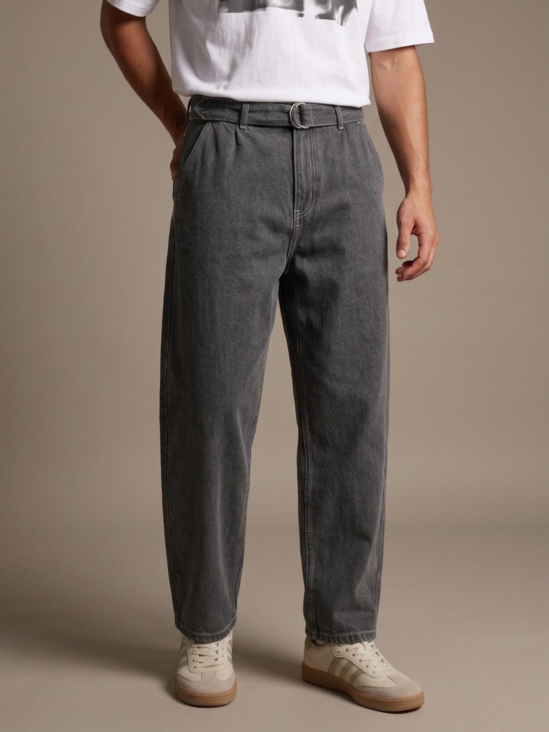 glitchez Men Pure Cotton Korean Baggy Jeans-picture-15