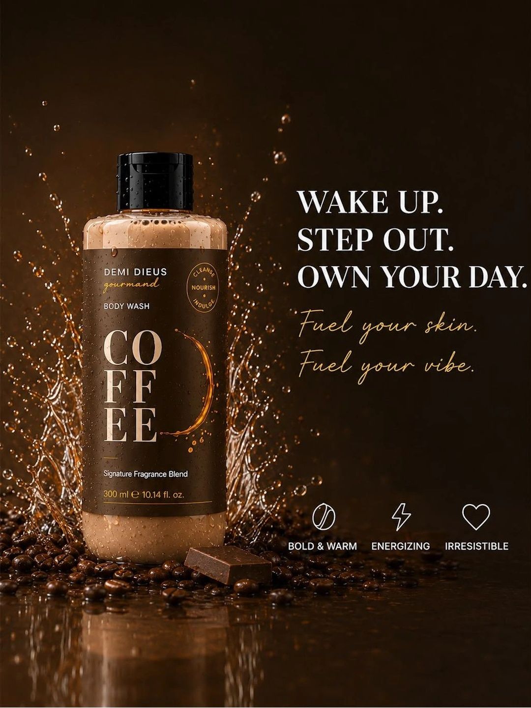 DEMI DIEUS Coffee Hydrating & Moisturizing Body Wash - 300 ml-image-4
