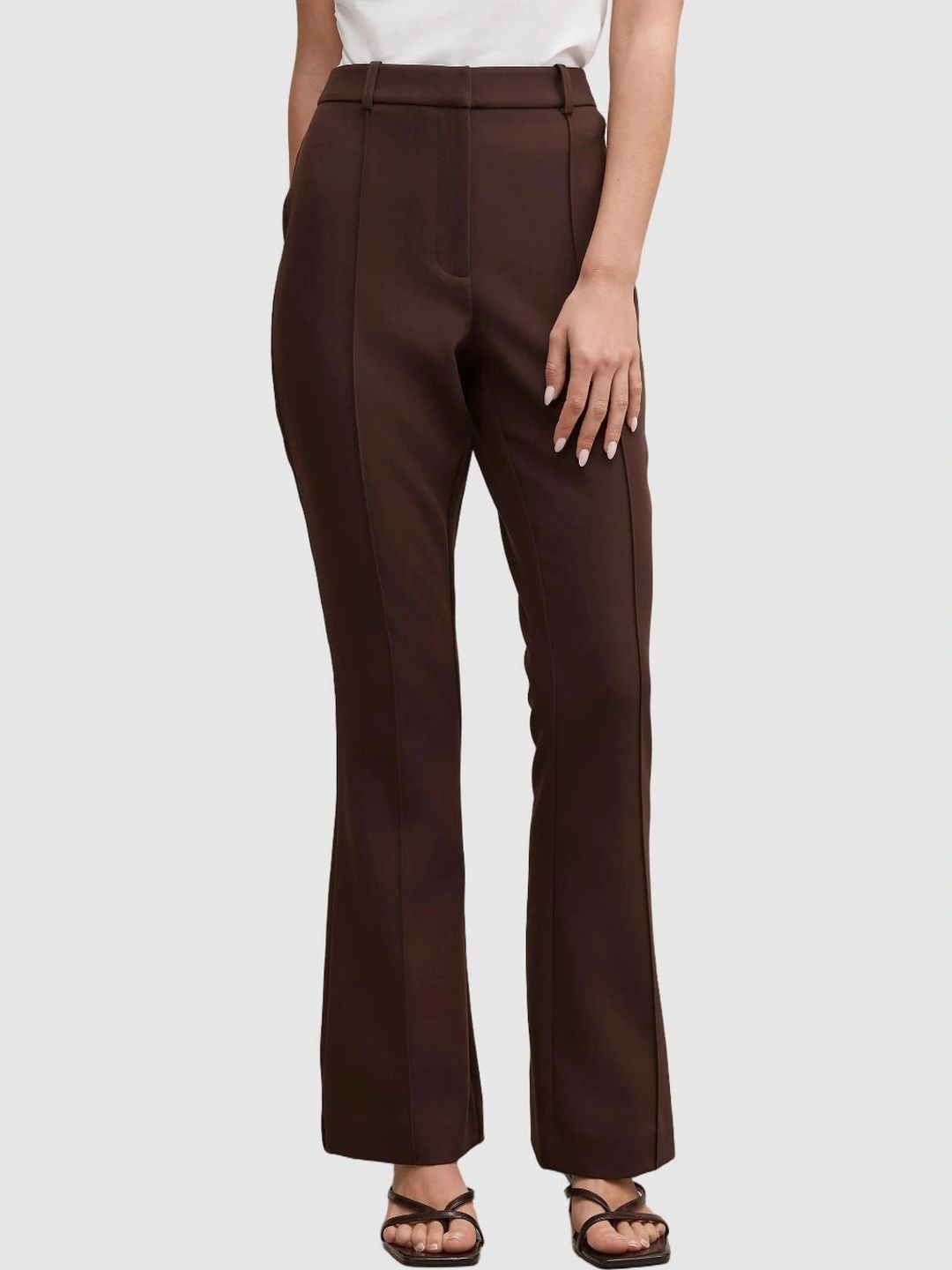 Forever New Women Flared High-Rise Trousers-picture-27
