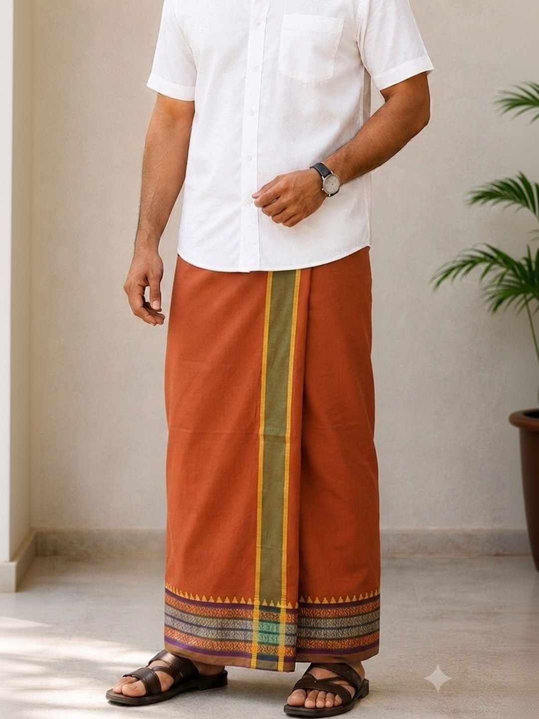 Sharan Elegance Men Printed Cotton Dhoti Dhotis-picture-23