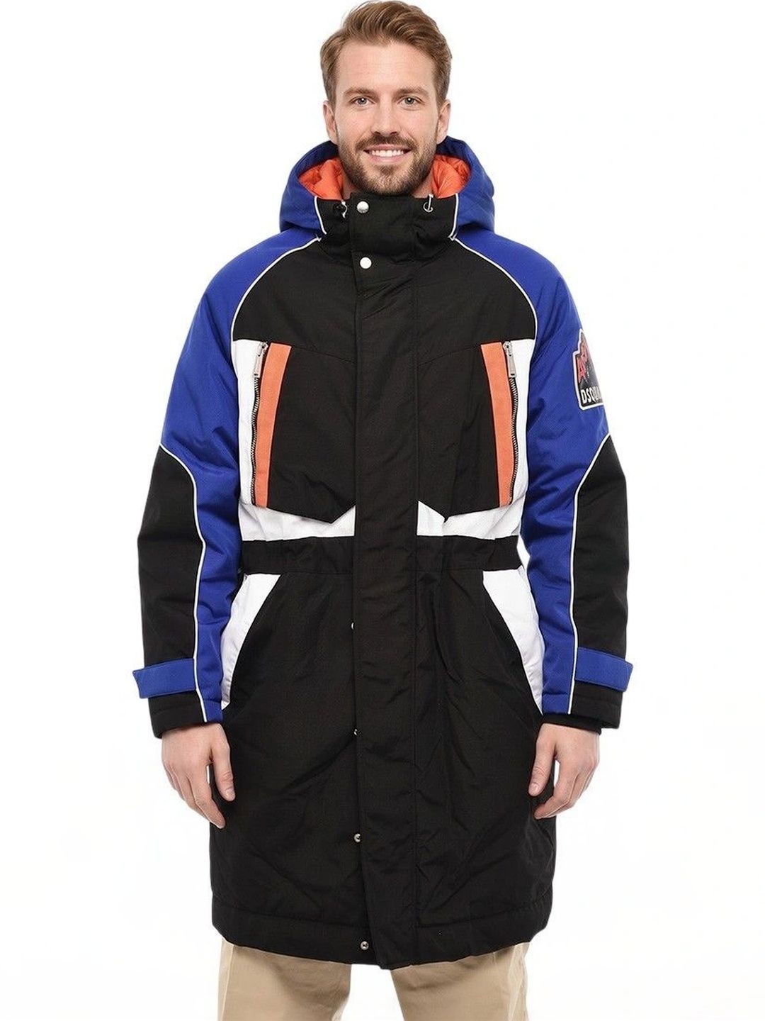Dsquared2 Men Colourblocked Insulator Longline Parka Jacket-picture-16
