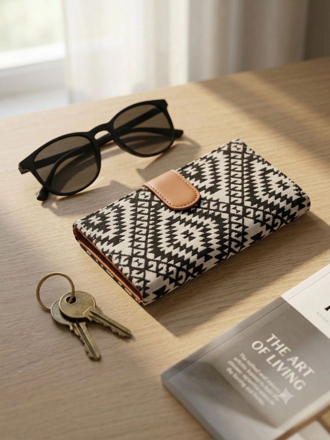 AZZRAA Unisex Geometric Printed Two Fold Wallet-image-36