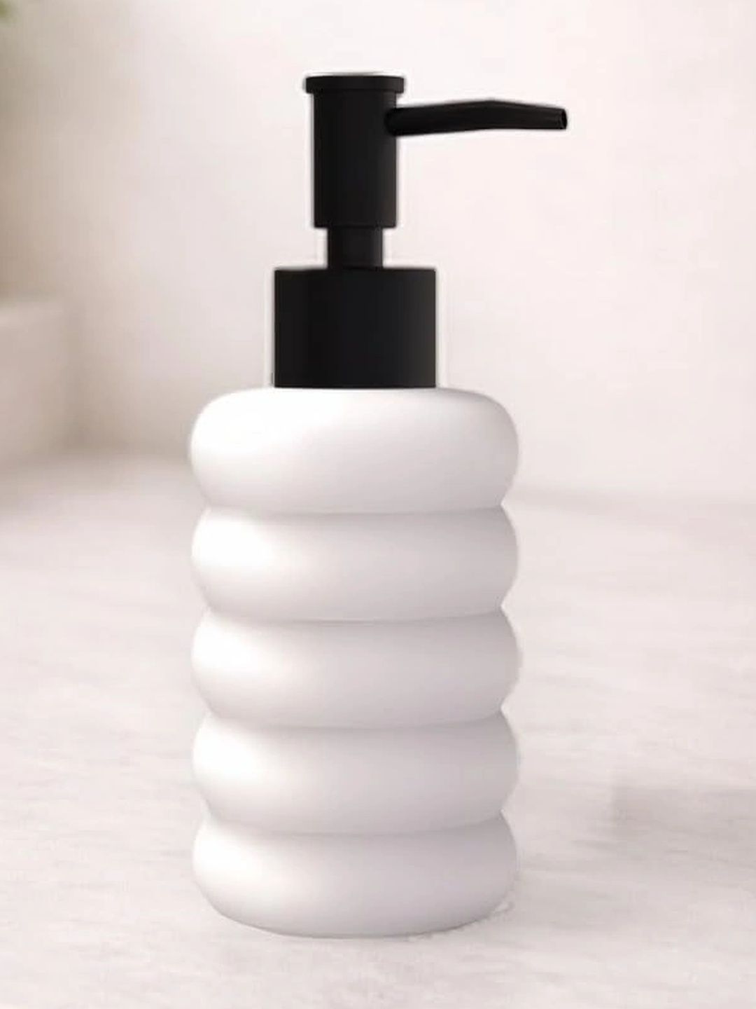 Rioware White Textured Ceramic Soap Dispenser-picture-52