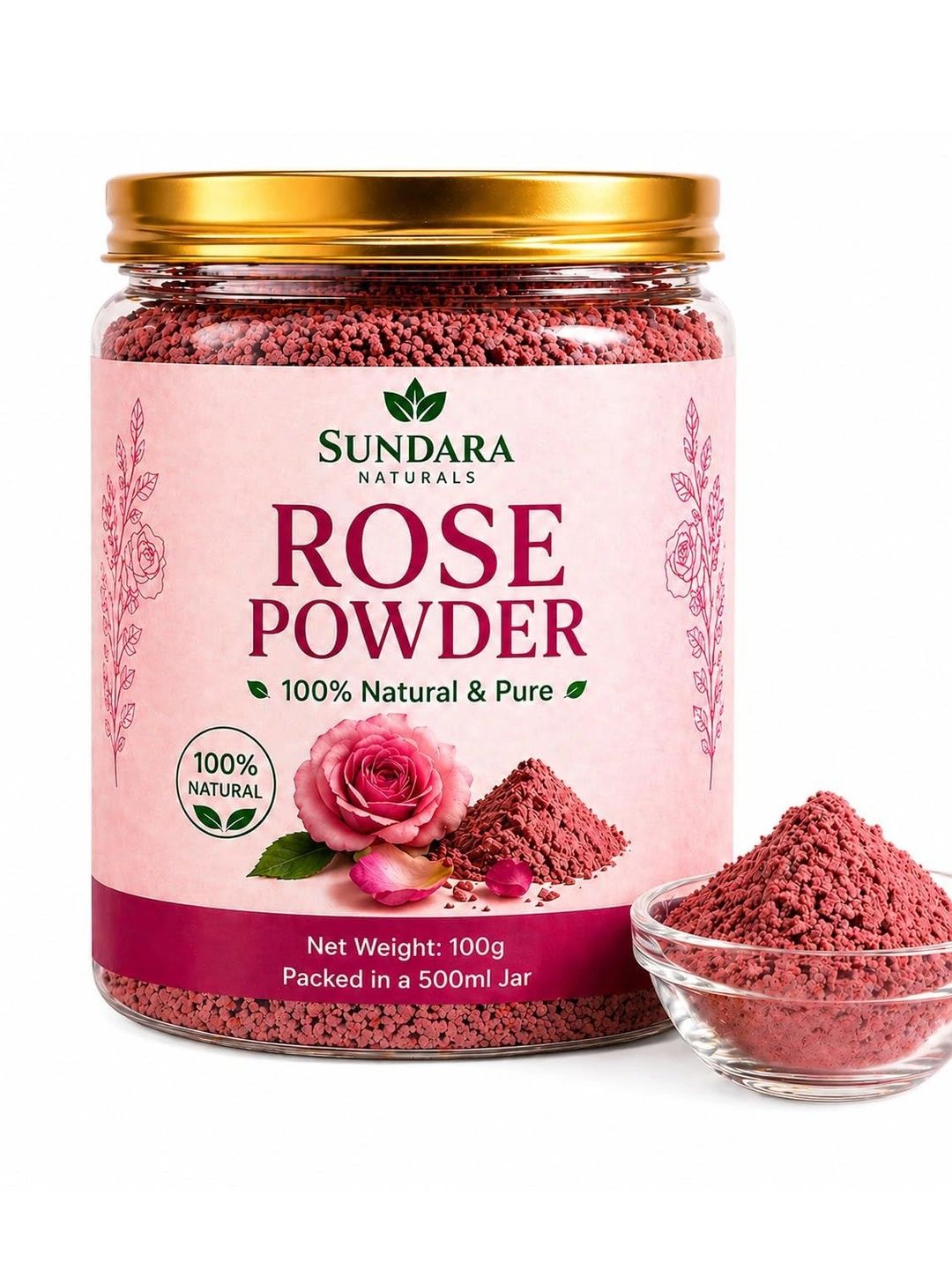 SUNDARA Pure & Natural Rose Powder - 100 g-image-34