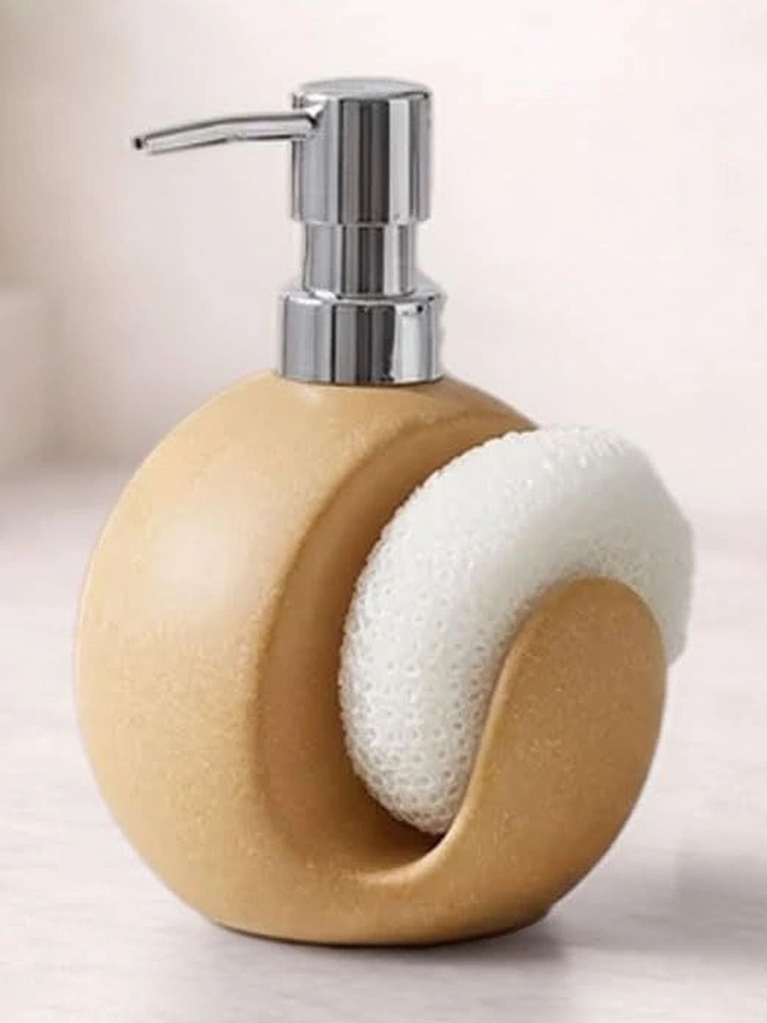 Rioware Cream-Coloured Solid Ceramic Soap Dispenser-image-28