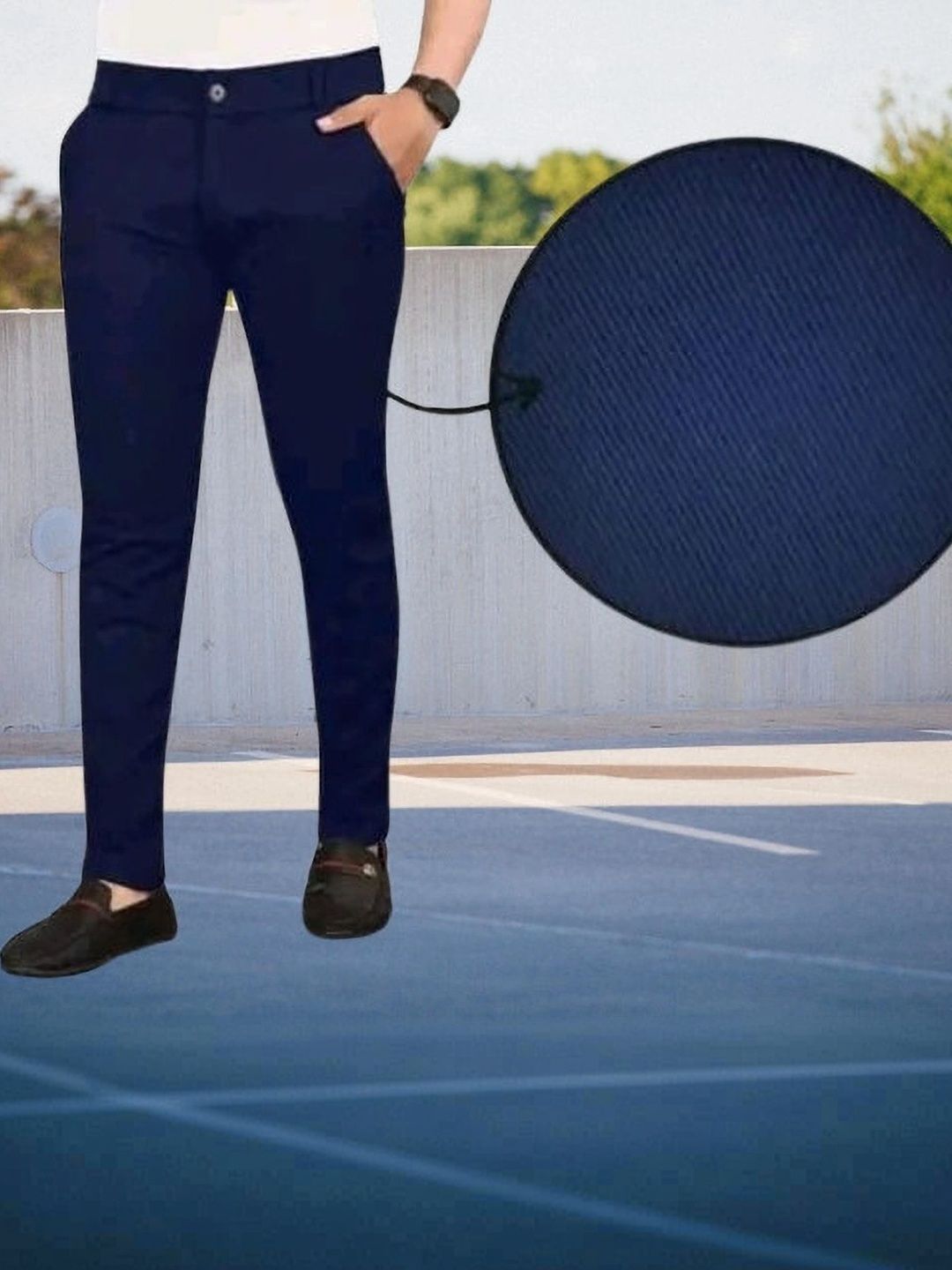 CIVIRASTYLE Men Smart Slim Fit Trousers-image-46