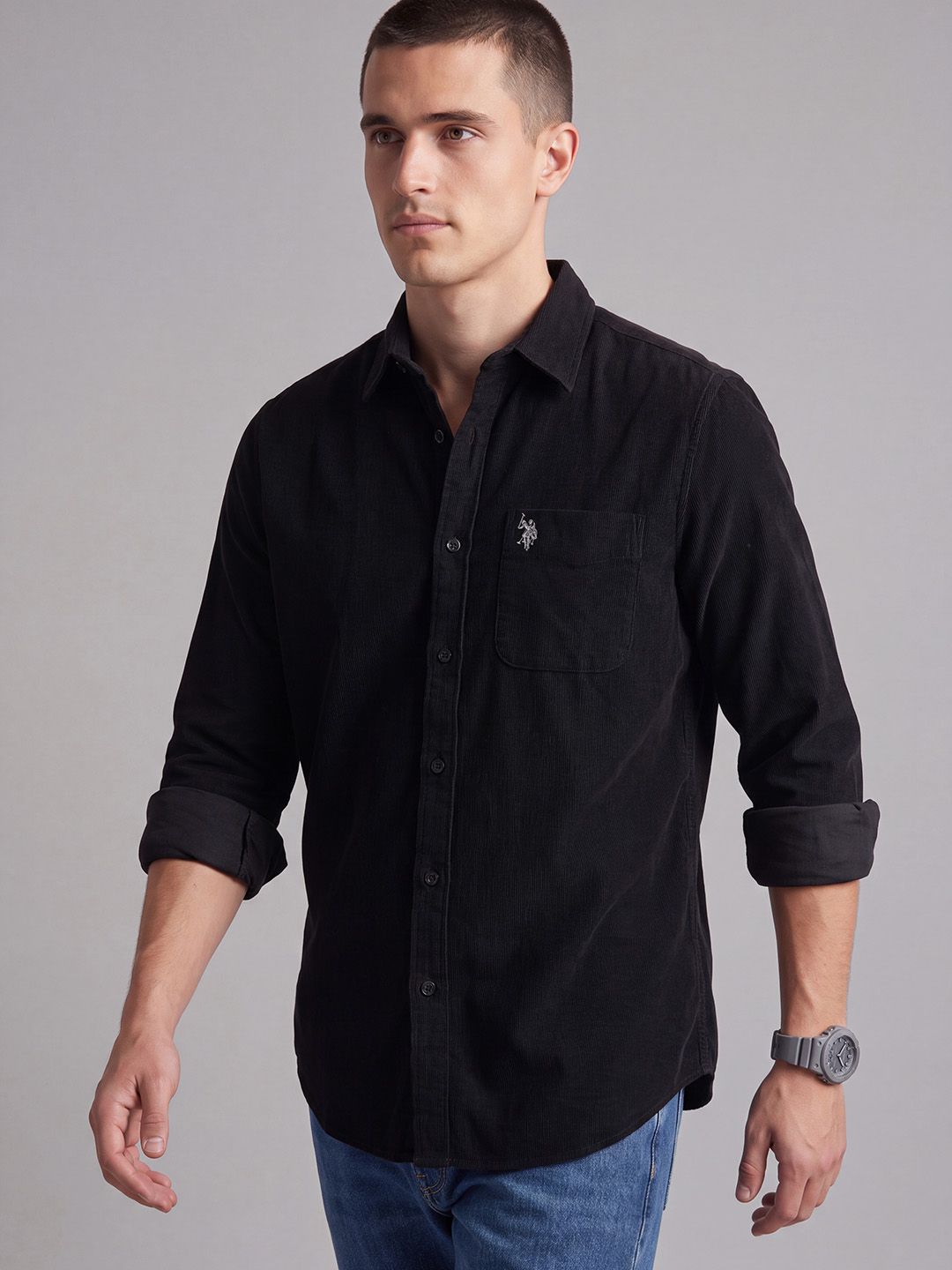 U.S. Polo Assn. Denim Co. Corduroy Pure Cotton Casual Shirt-picture-42
